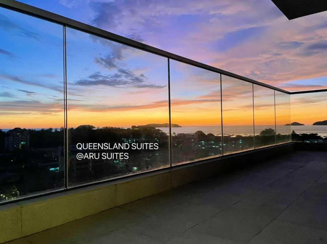 Sunset in QUEENSLAND SUITES at Aru Suites, Kota Kinabalu