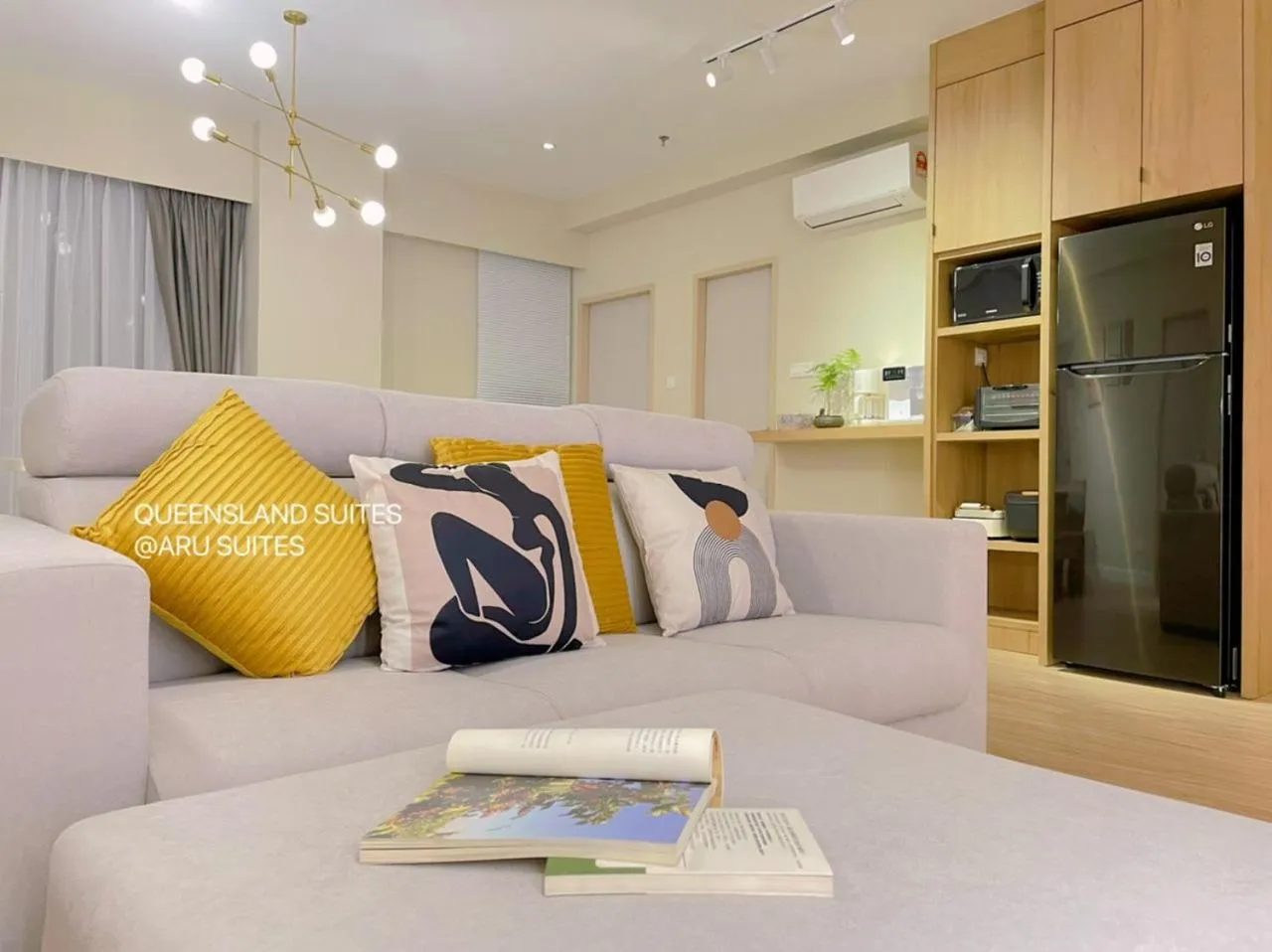 Living room in QUEENSLAND SUITES at Aru Suites, Kota Kinabalu