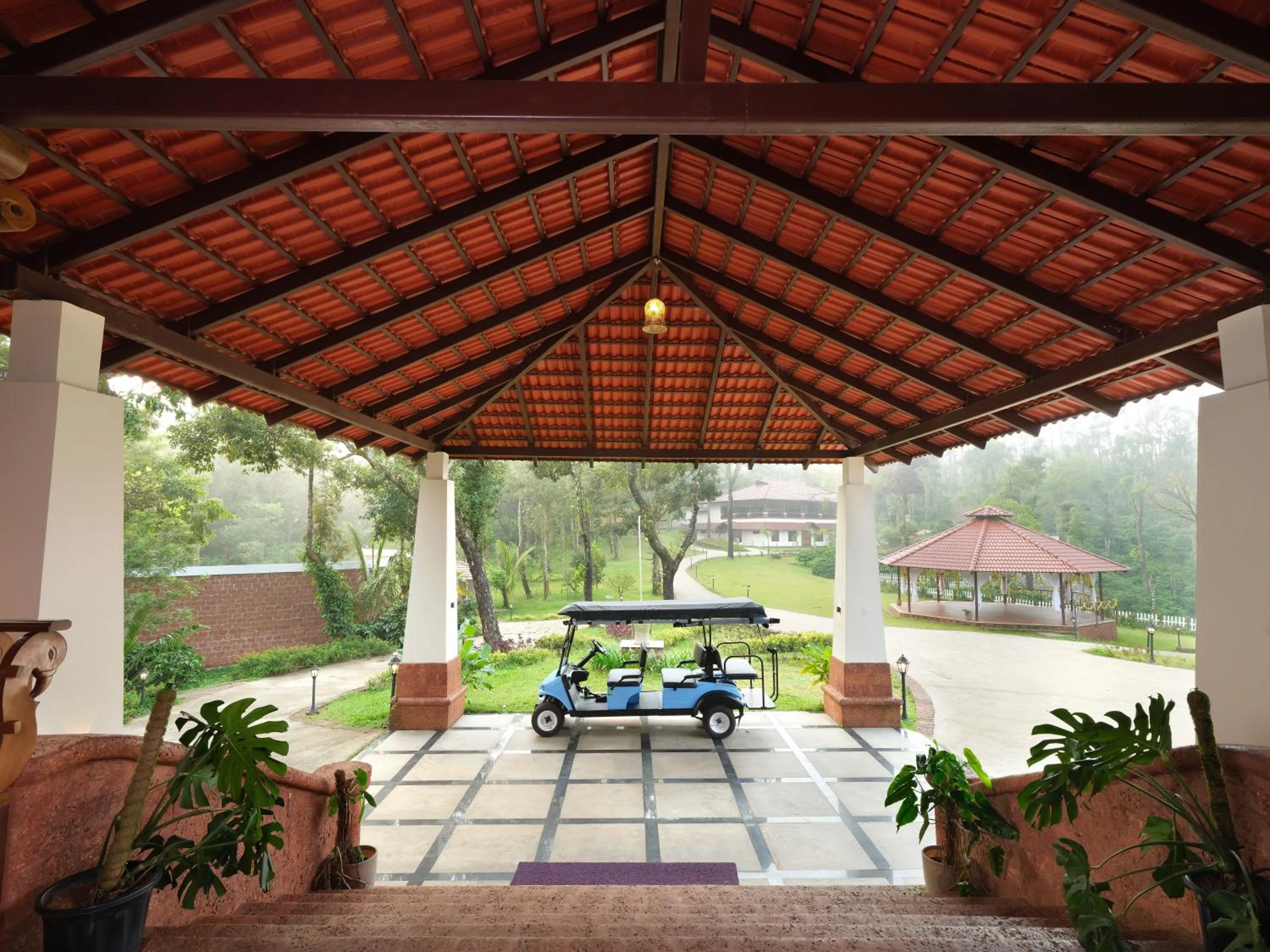 Patio in Trishvam Tapovana