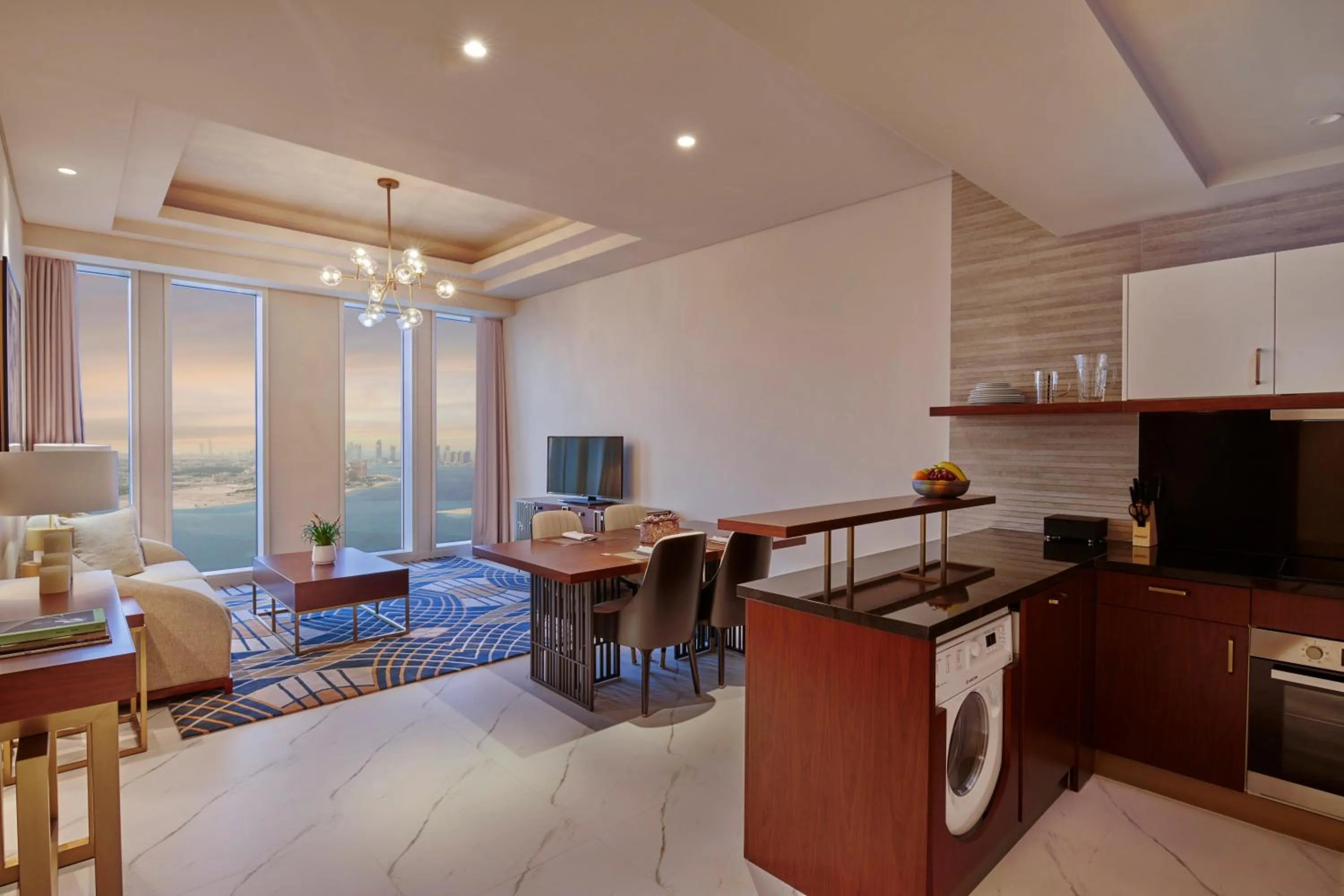 Kitchen or kitchenette in Wyndham Grand Doha West Bay Beach