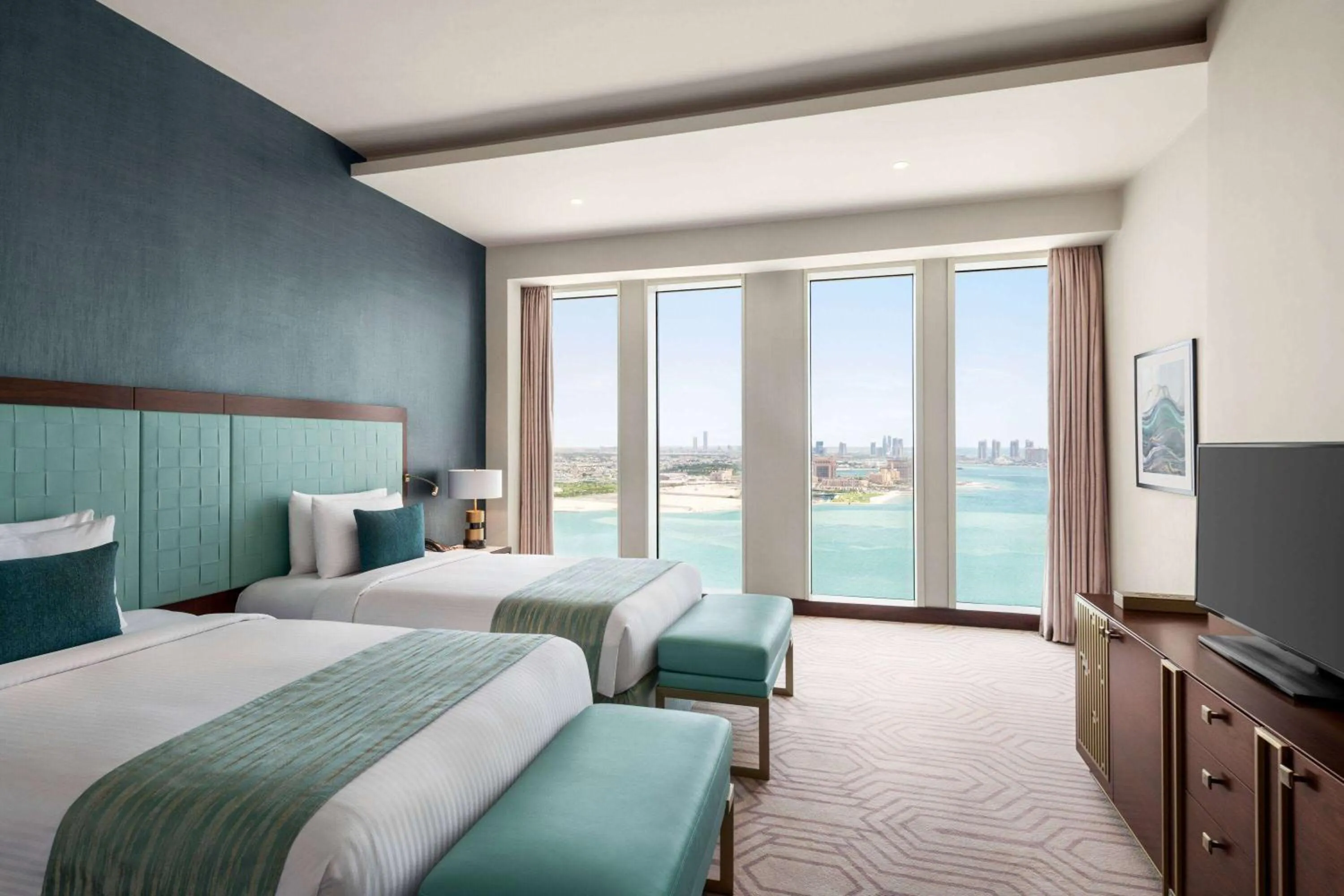 Photo of the whole room, Bed in Wyndham Grand Doha West Bay Beach