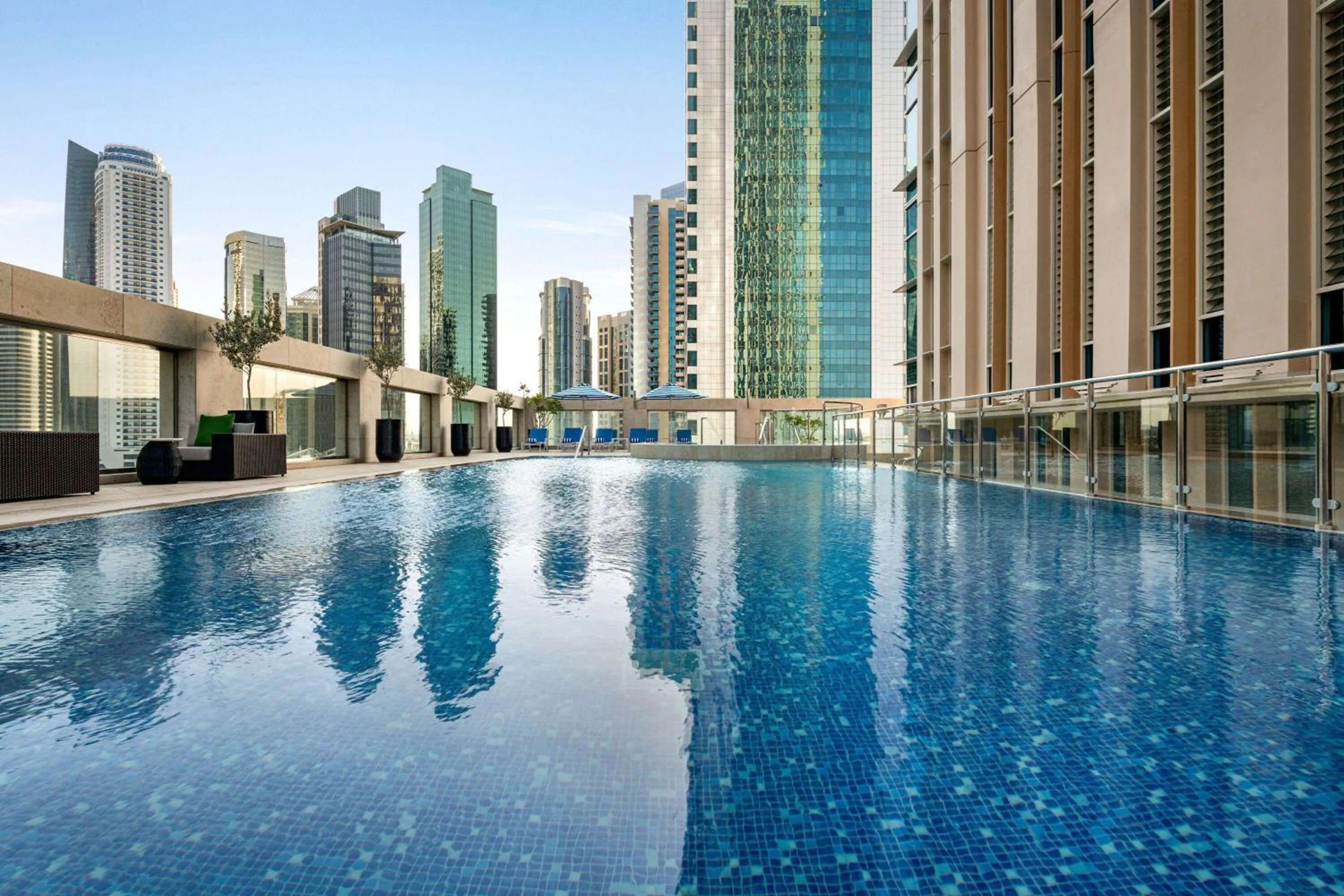 Swimming pool in Wyndham Grand Doha West Bay Beach