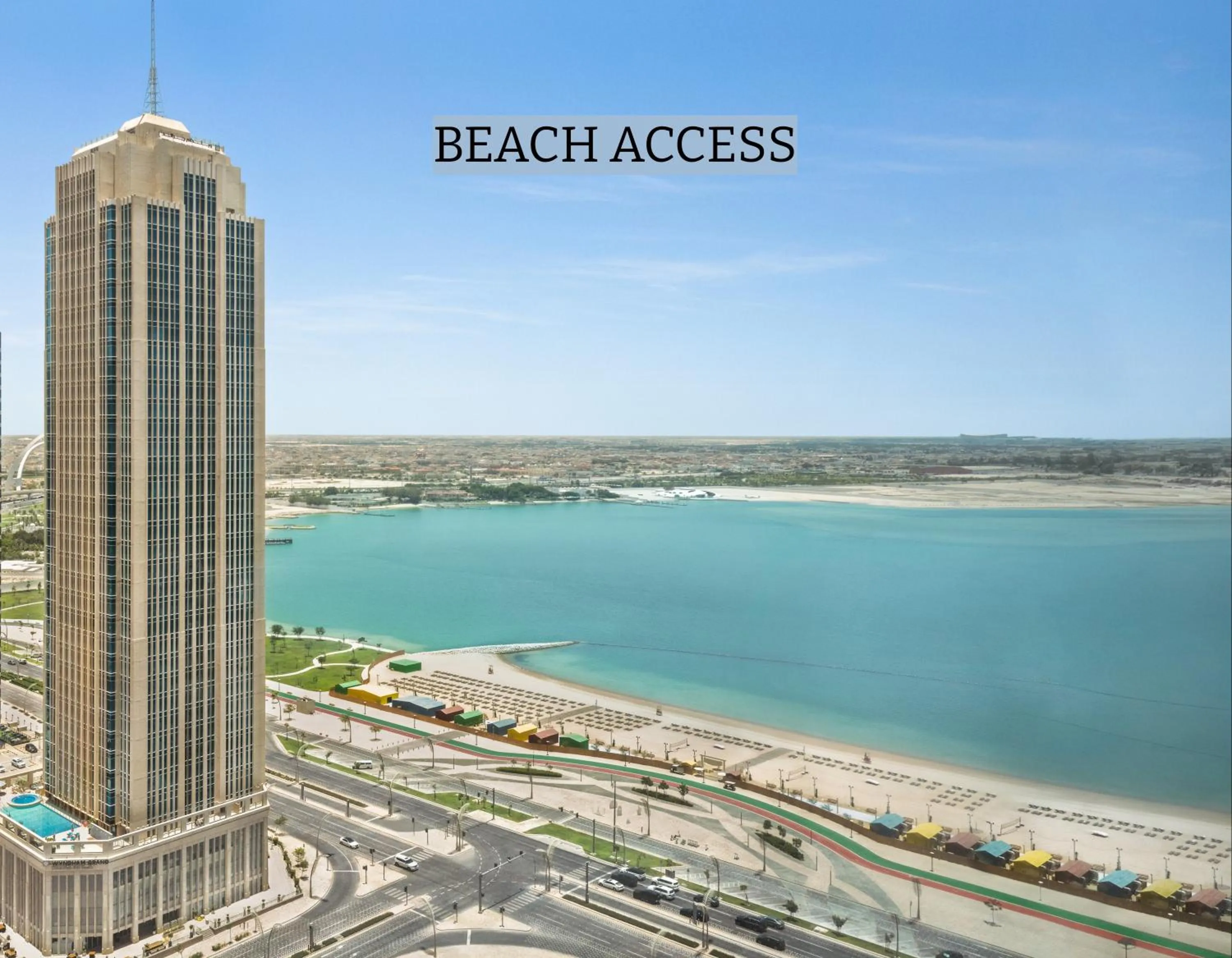 Property building in Wyndham Grand Doha West Bay Beach