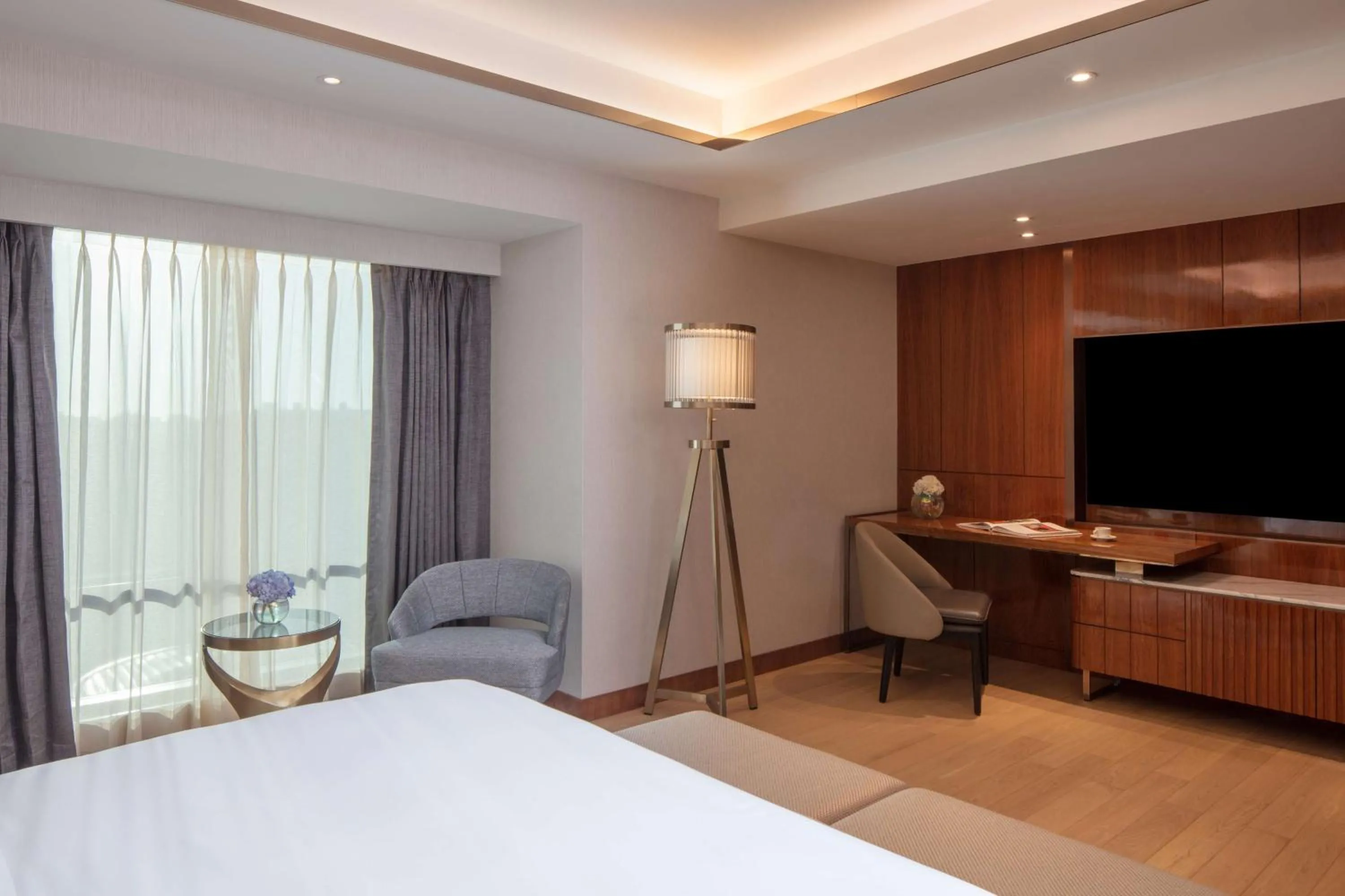 Photo of the whole room, Bed in Hyatt Regency Trivandrum