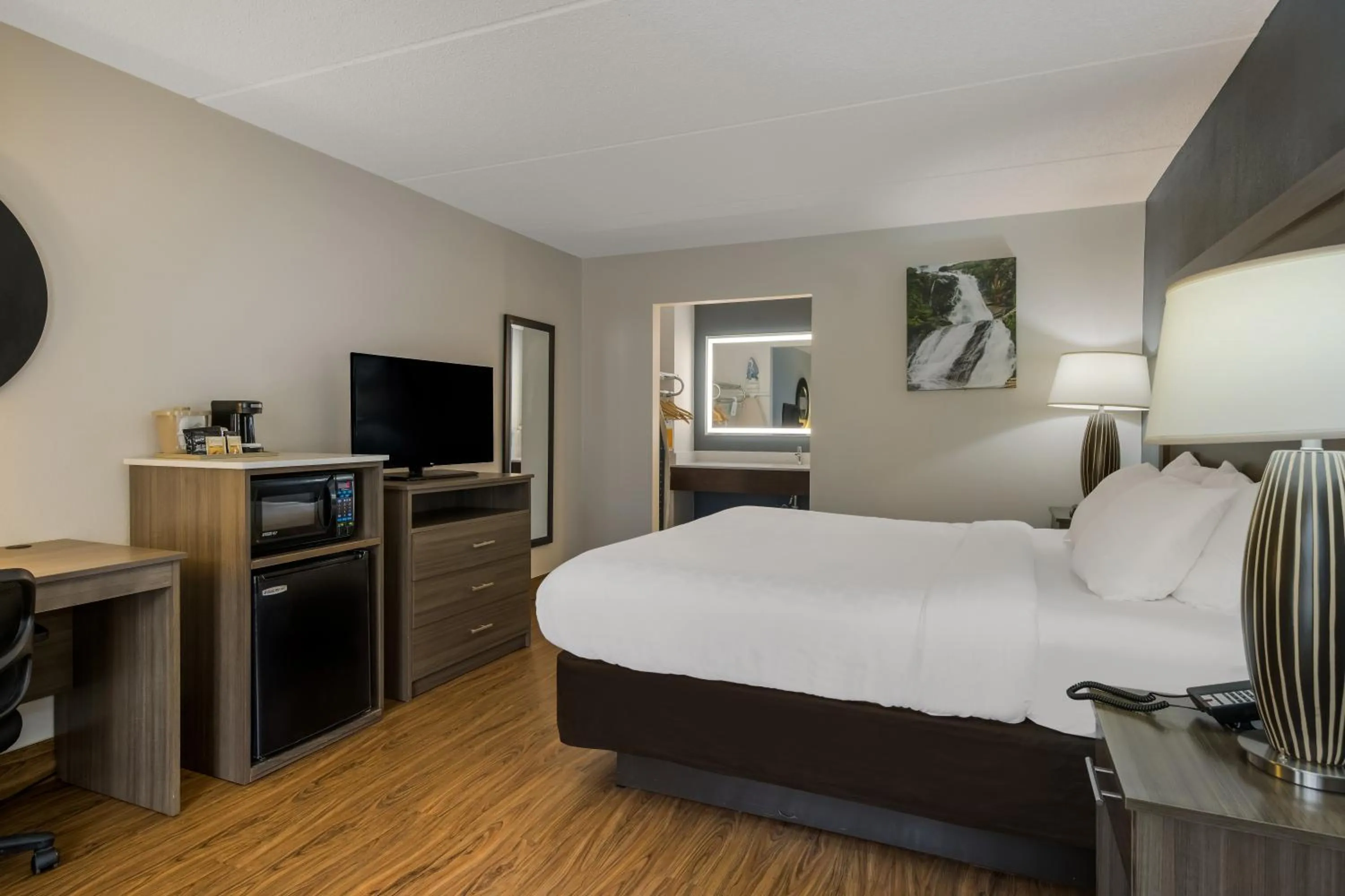 Bed in Quality Inn Asheville Airport