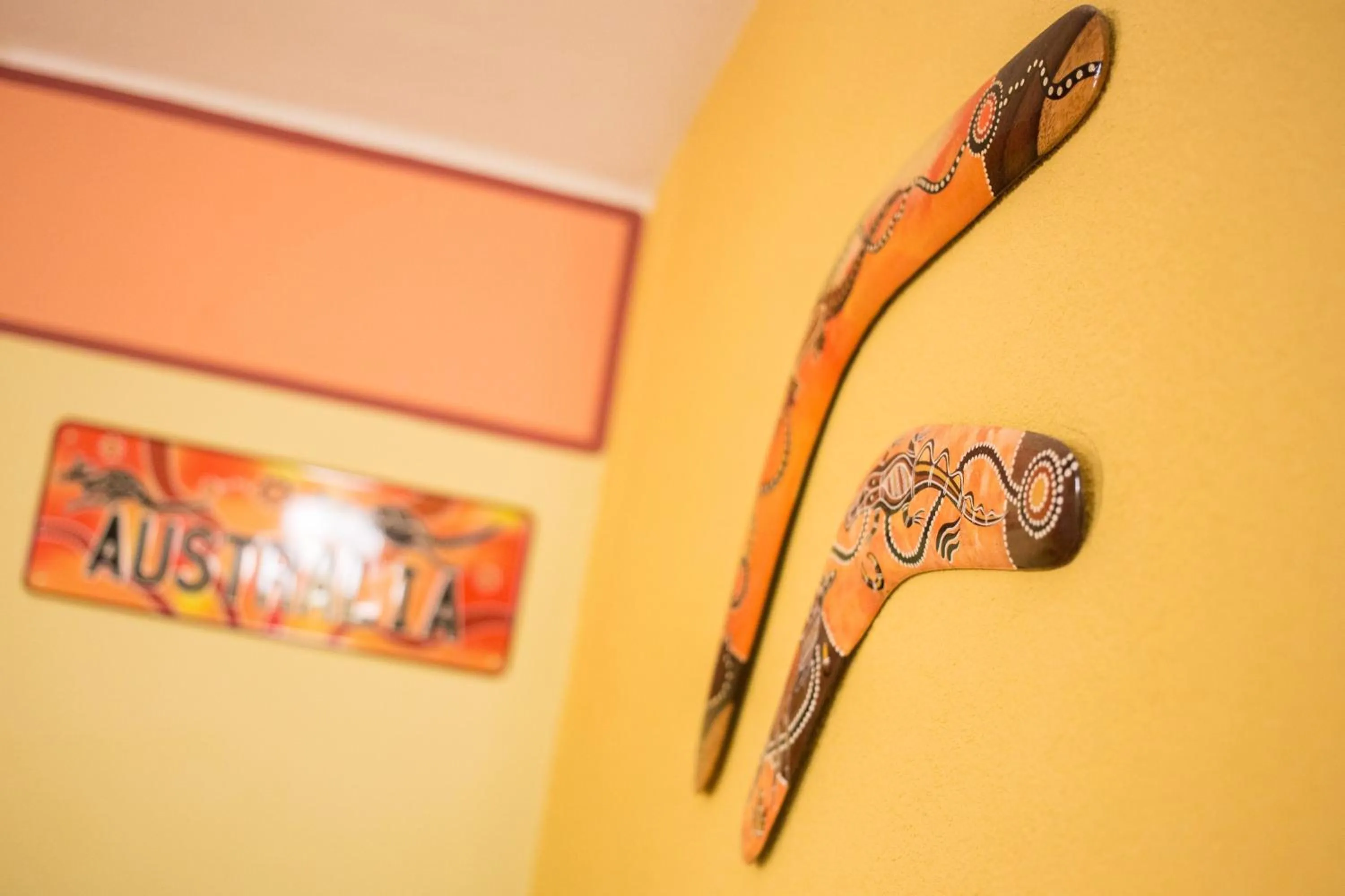 Decorative detail in World Village Apartments