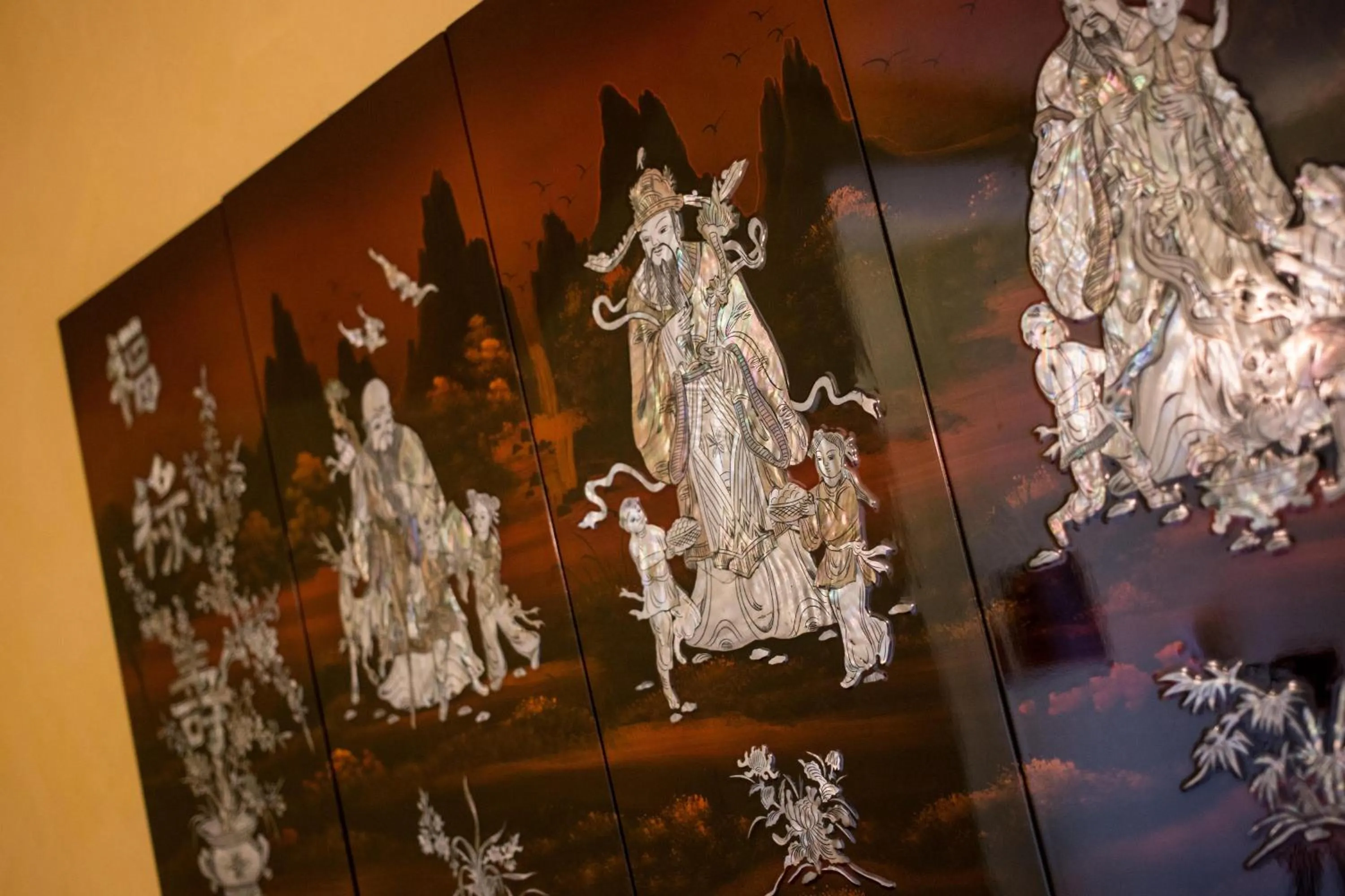 Decorative detail in World Village Apartments