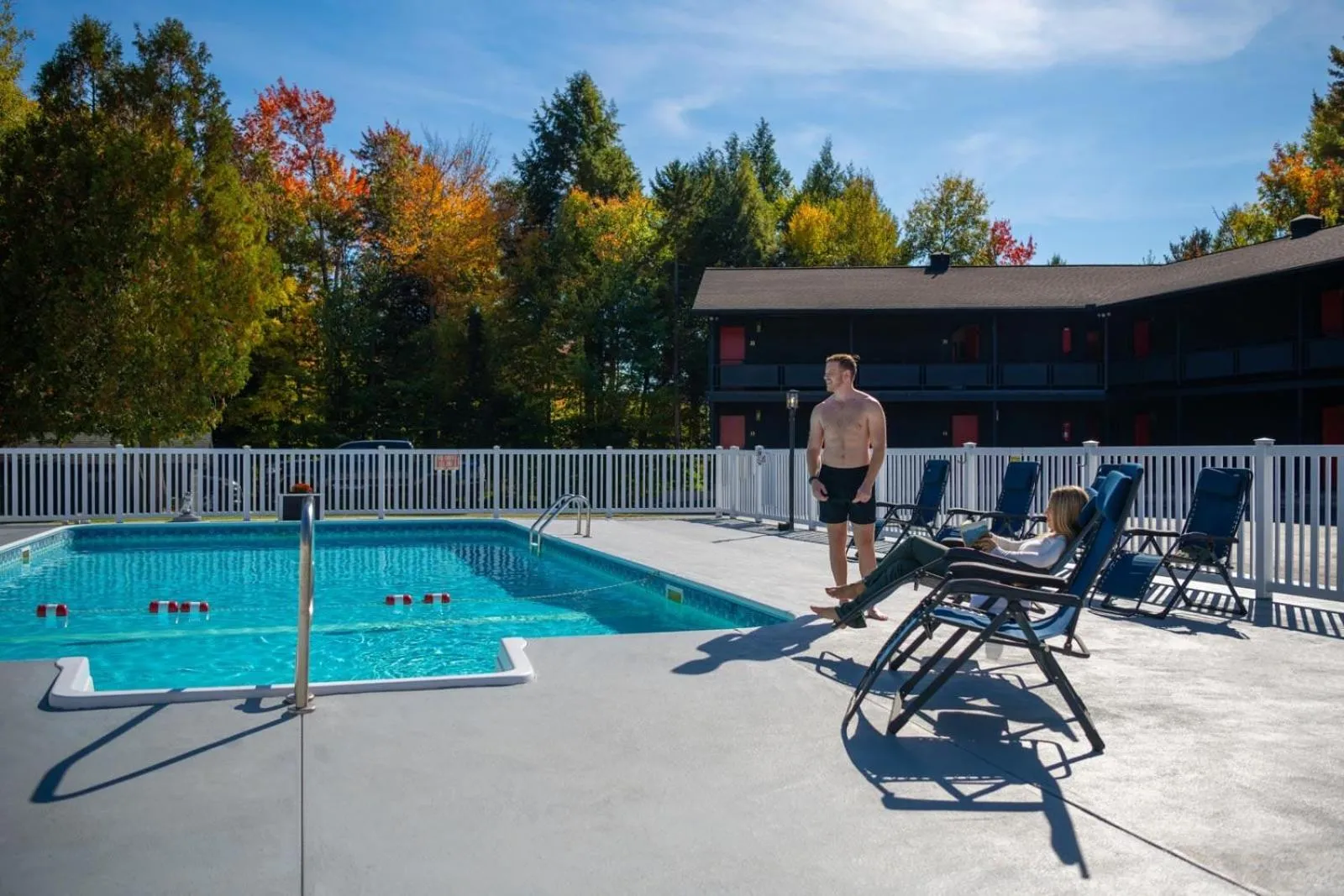 Swimming pool in Shaheen's Adirondack Inn