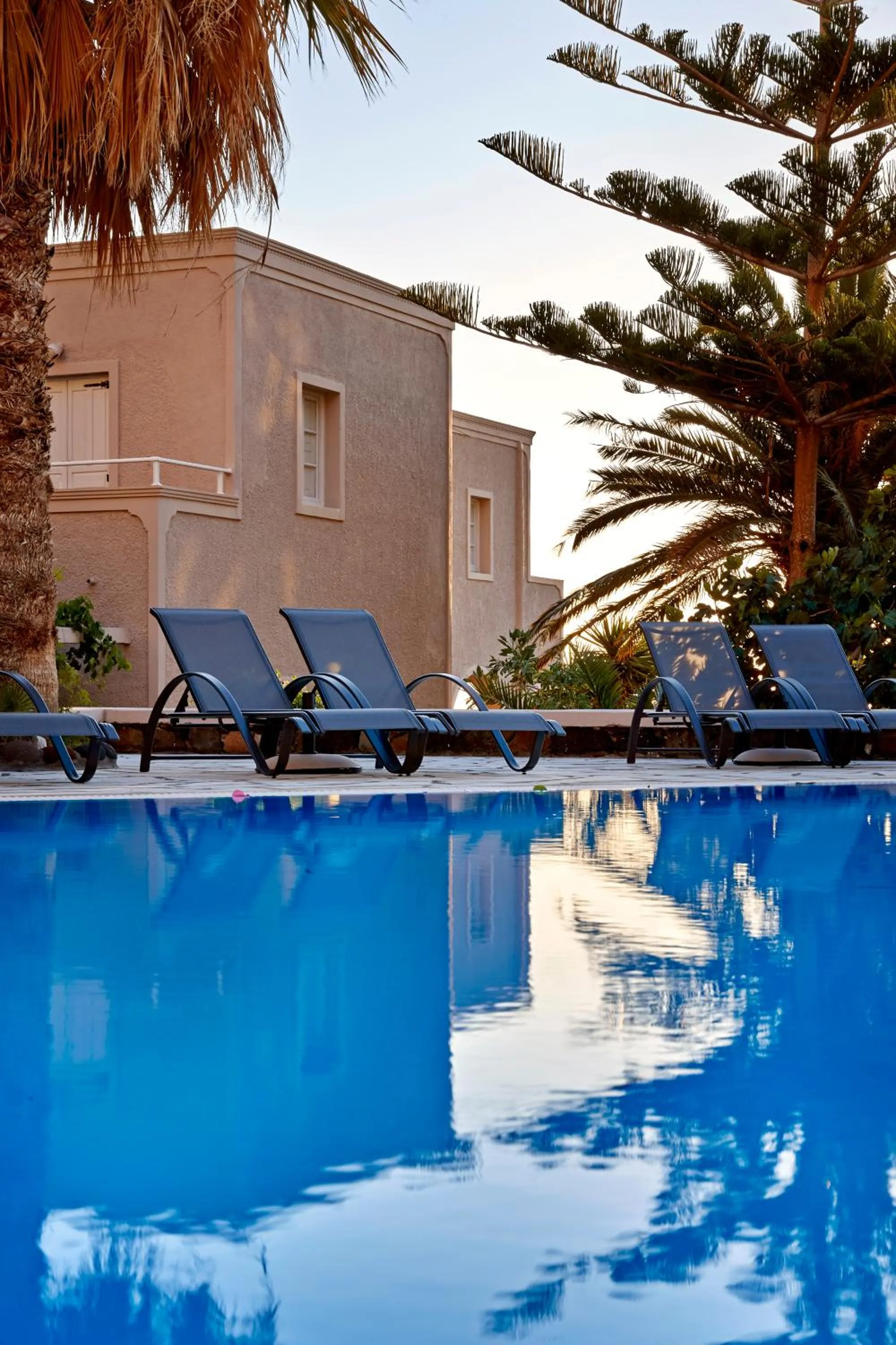 Pool view in Terra Blue Santorini