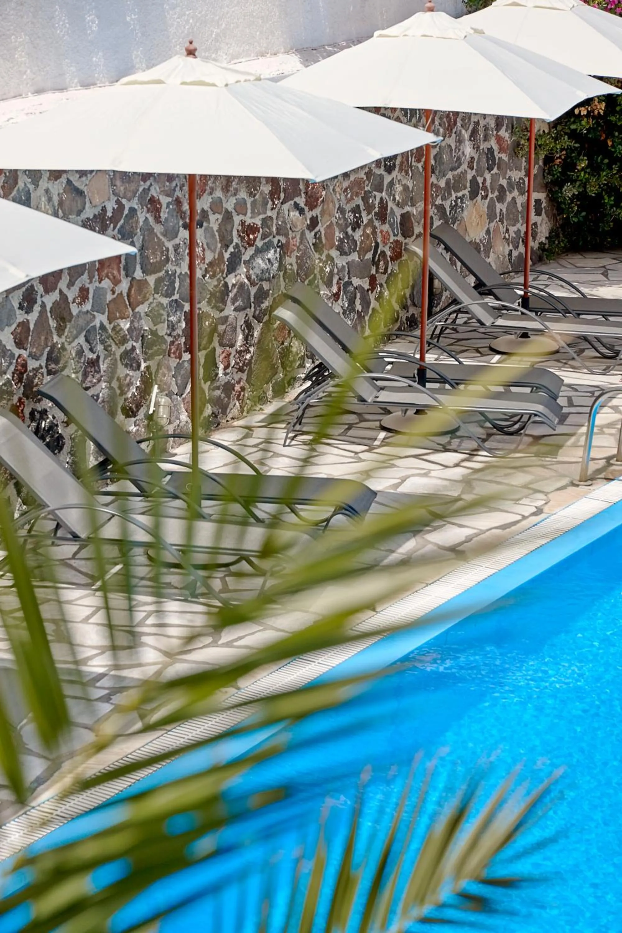 Pool view in Terra Blue Santorini