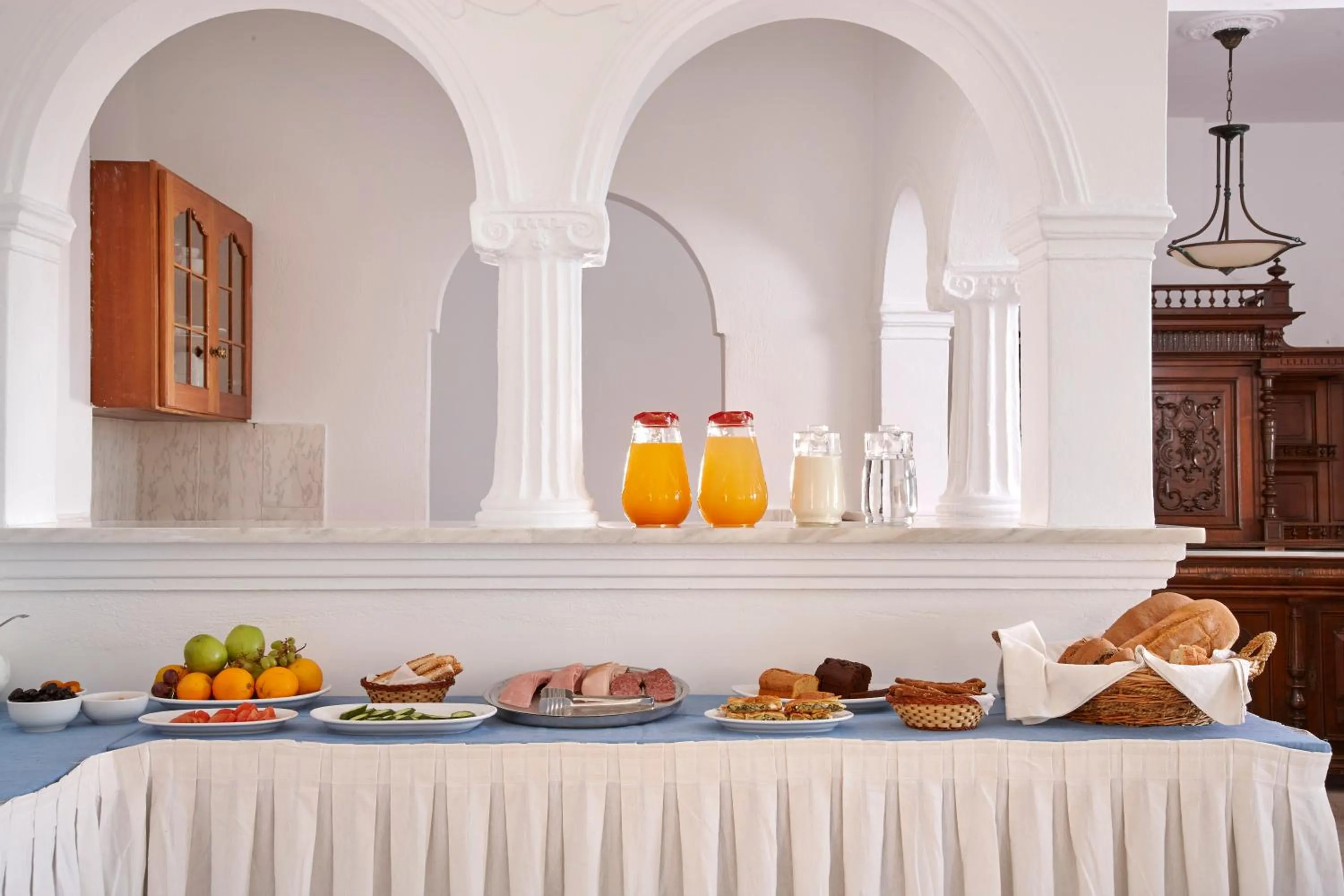 Continental breakfast in Terra Blue Santorini