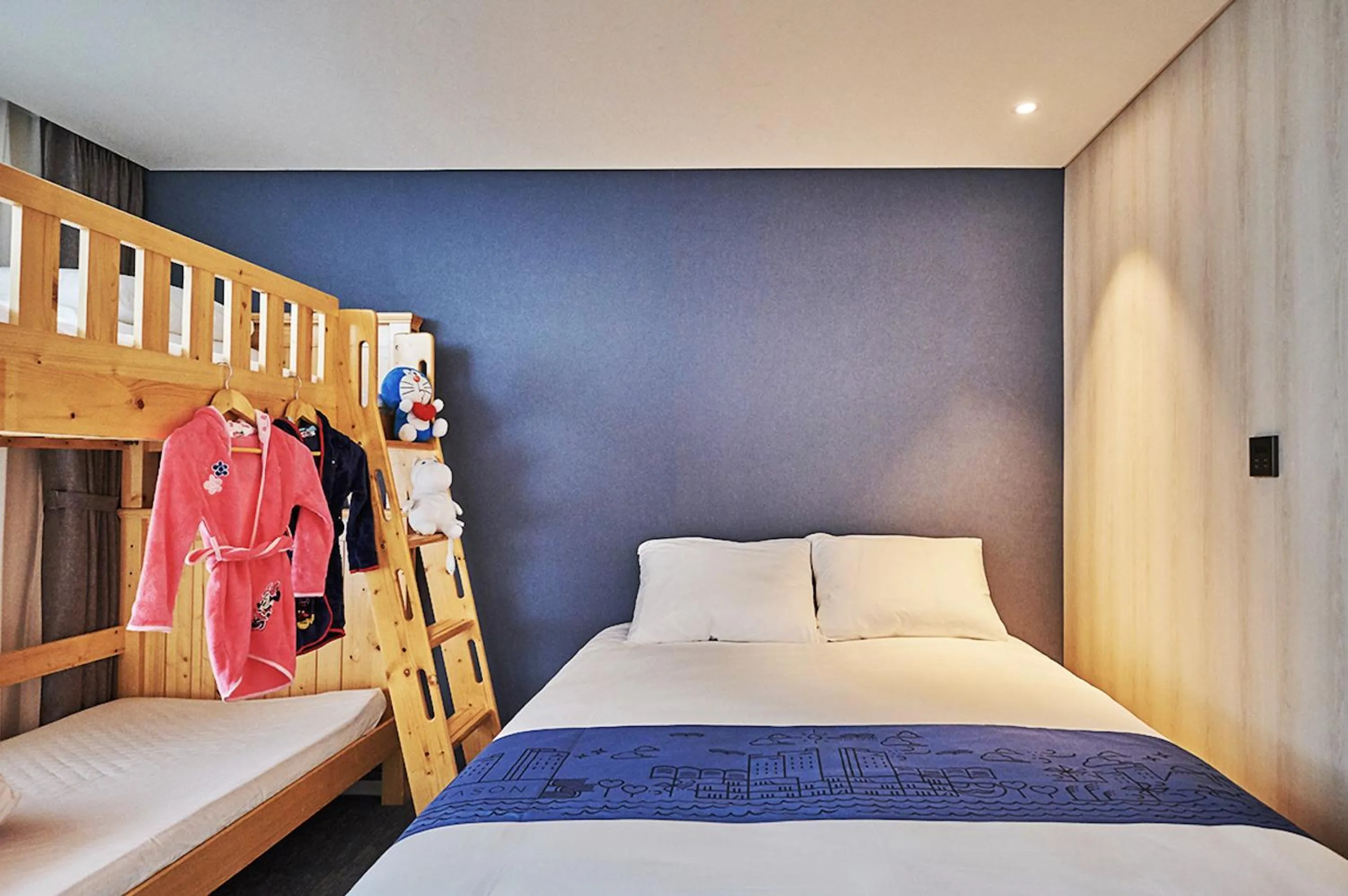 Bed in Jeju Pureun Hotel