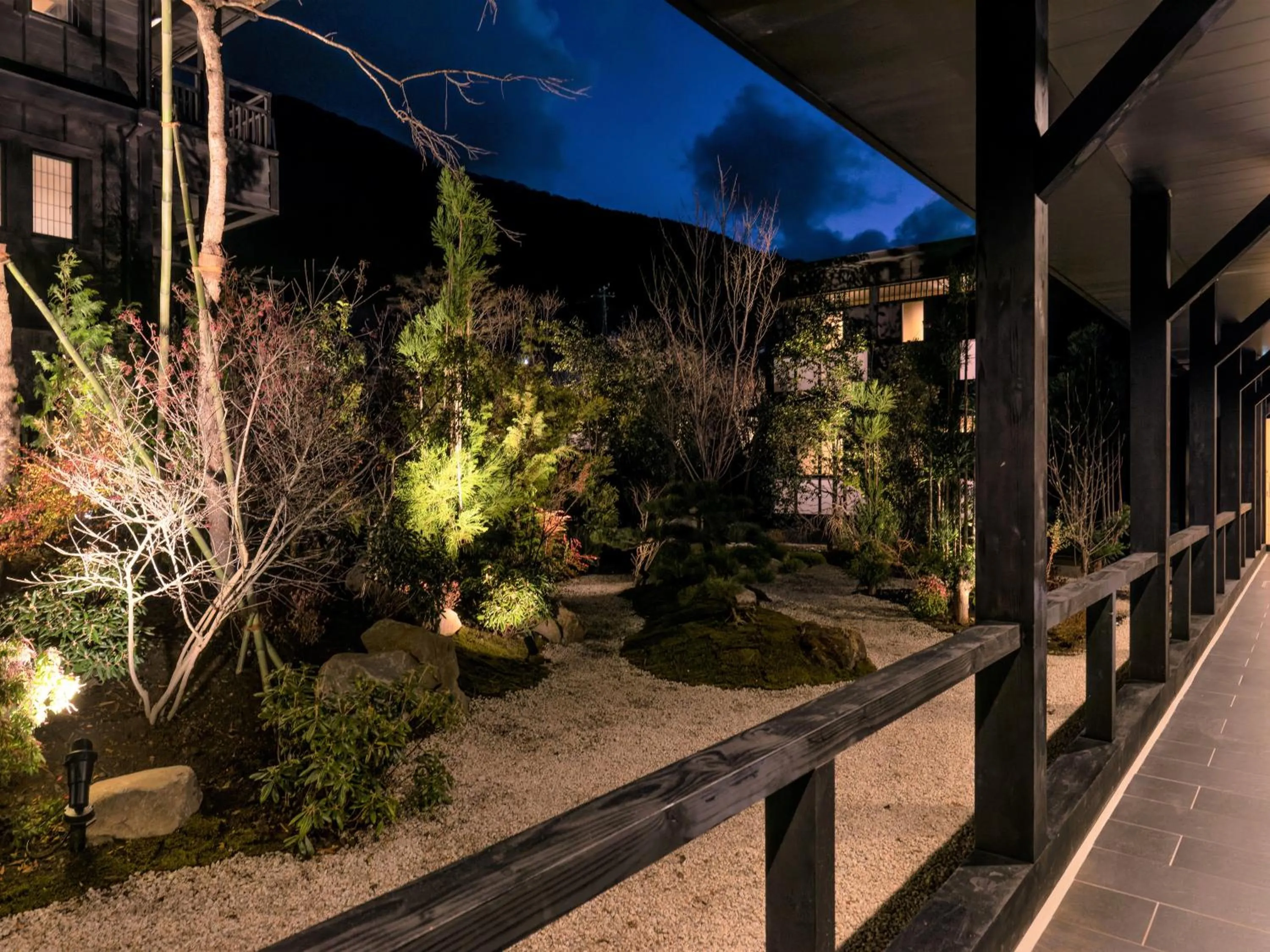 Inner courtyard view in Hotel Morinokaze Hakone Sengokuhara