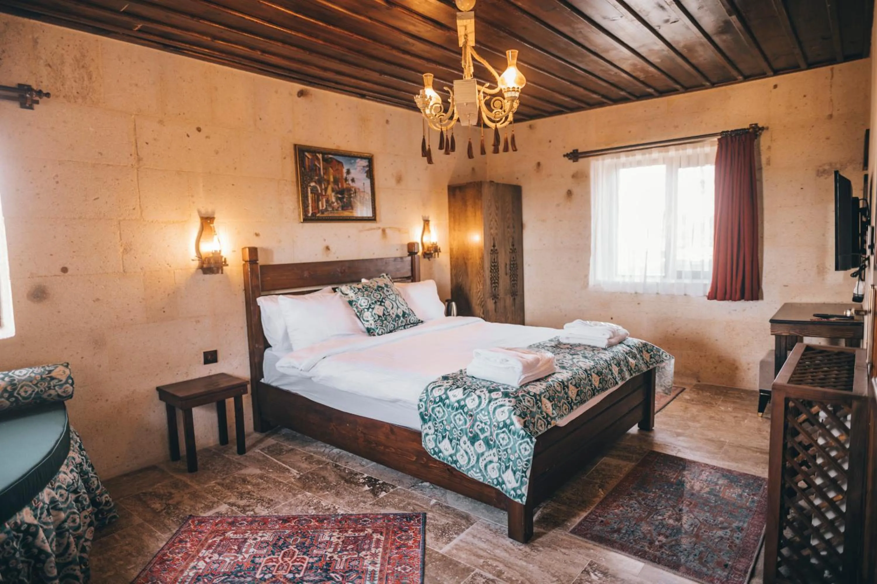 Living room, Bed in Tale Cave İnn