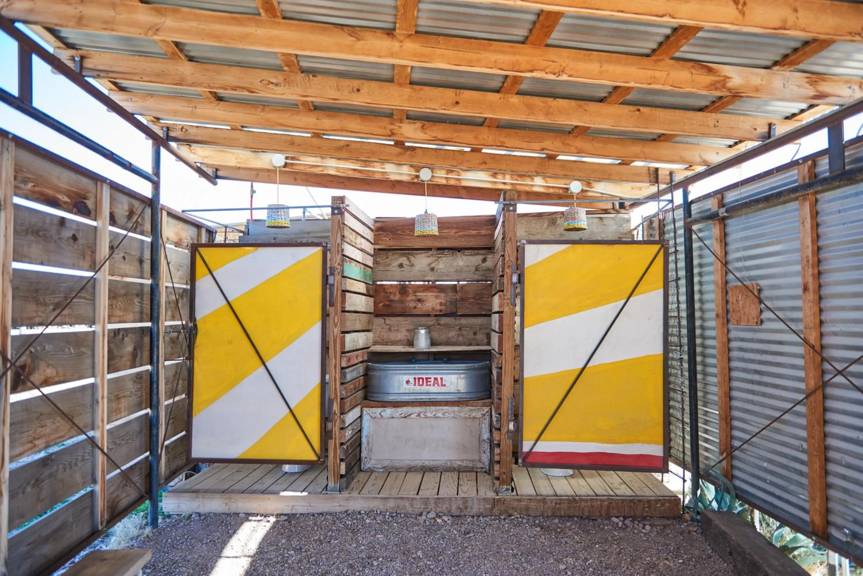 Shower in El Cosmico