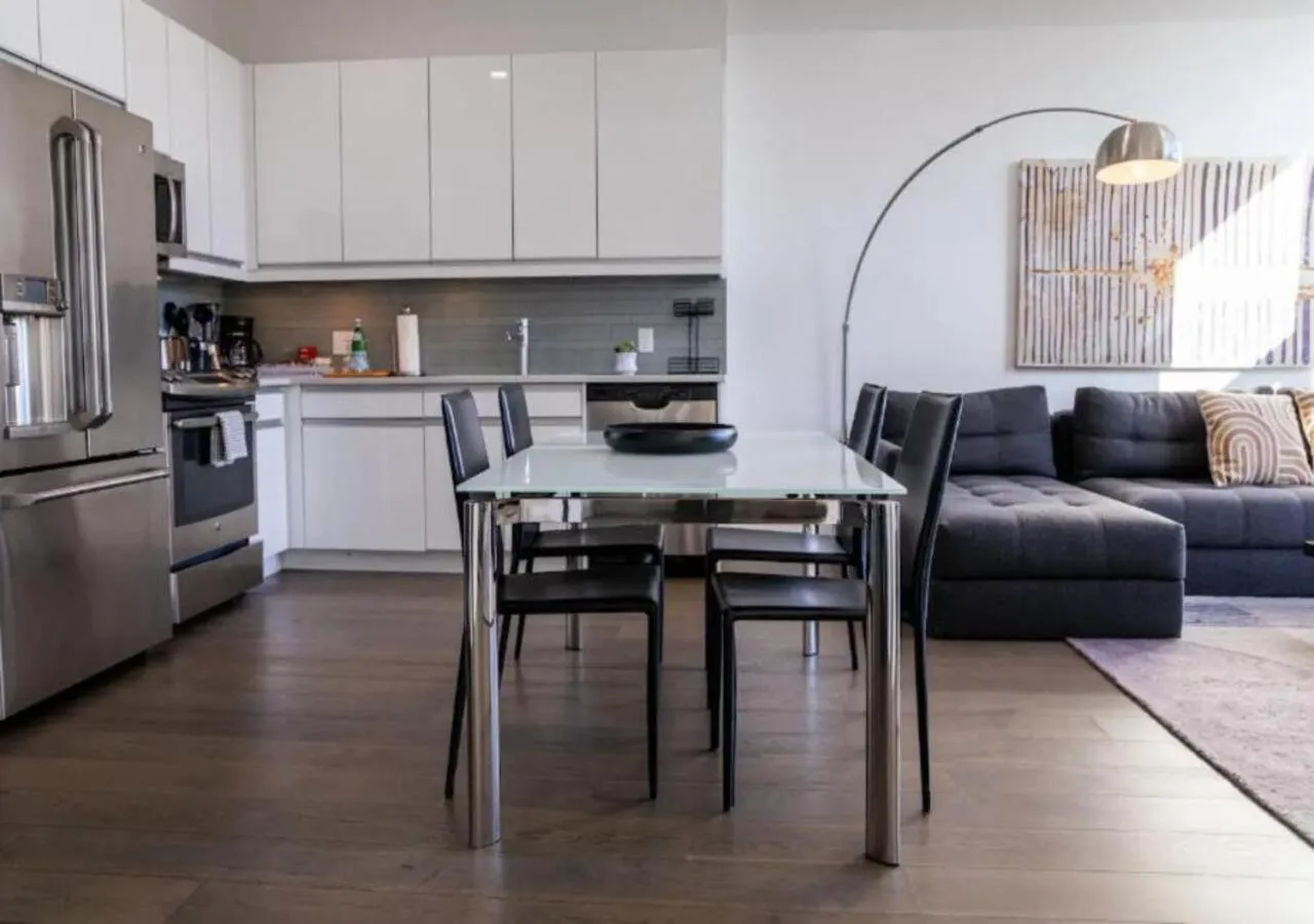 kitchen in Dharma Home Suites Hoboken