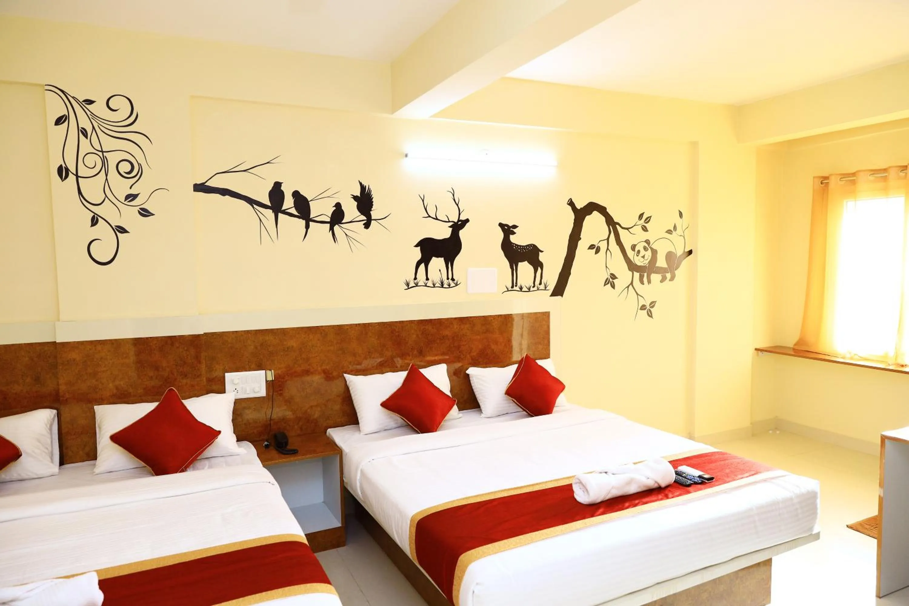 Bedroom, Bed in Sasthi Suites