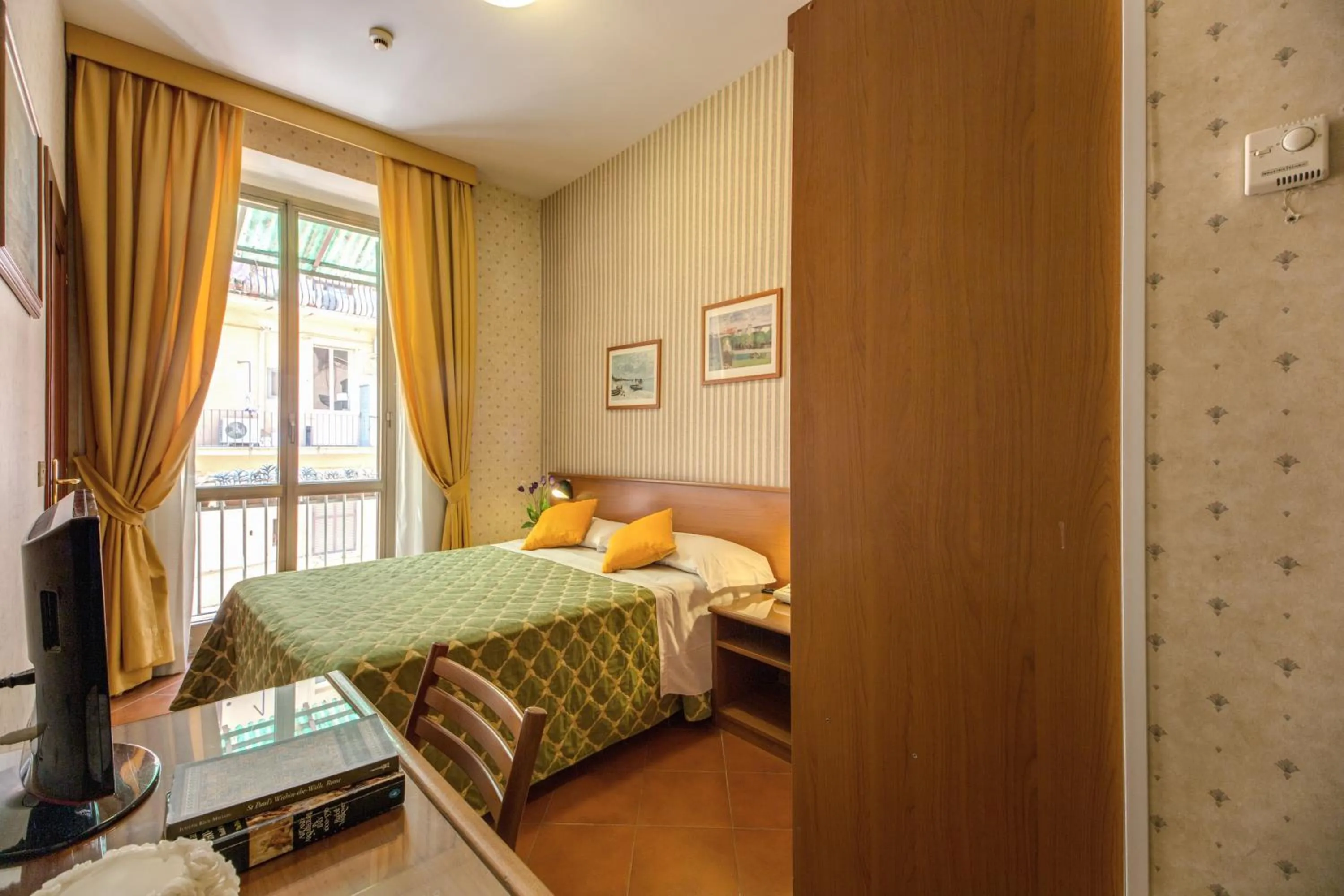 Spring, Bed in Hotel Corona