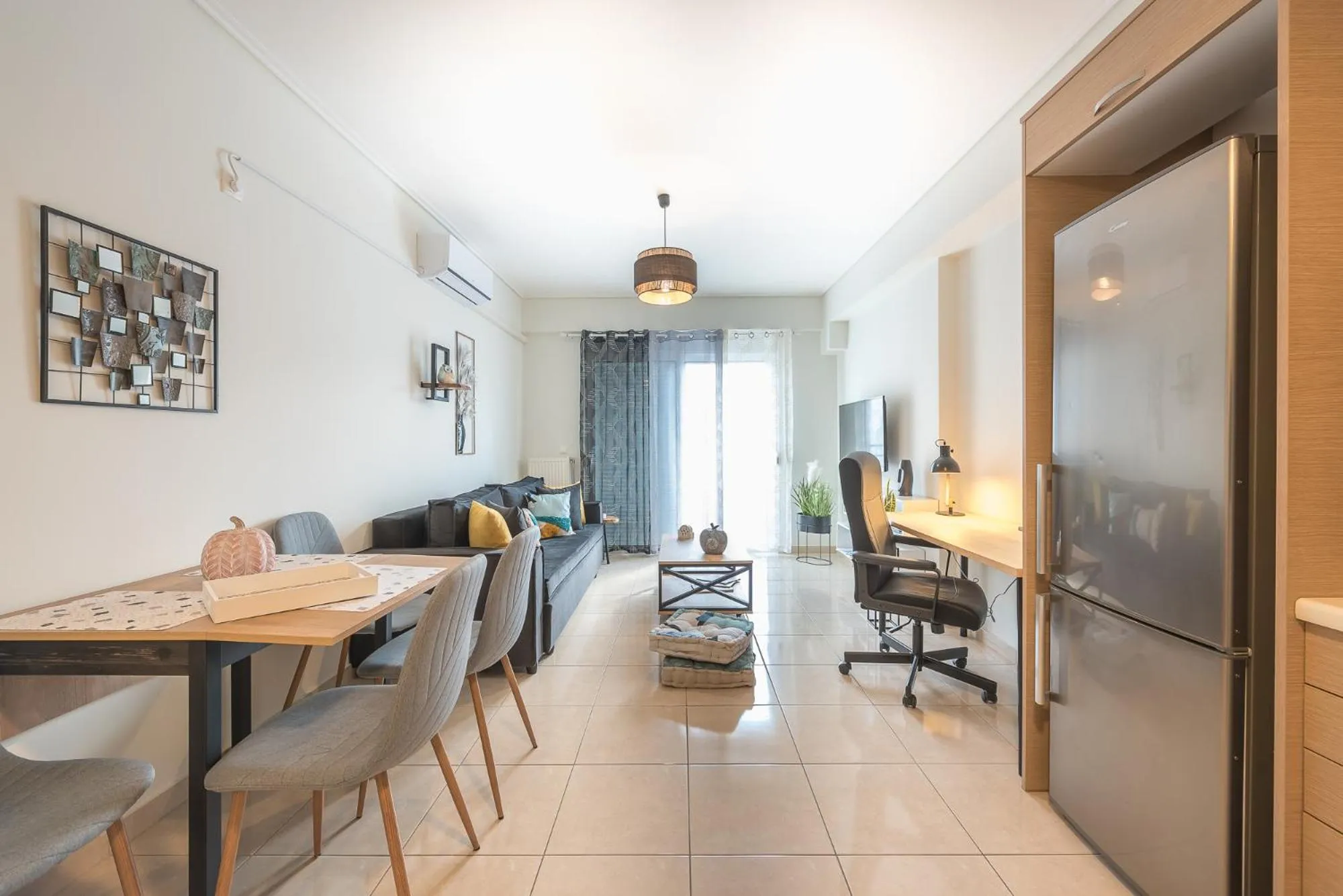 Kitchen or kitchenette in Elegant Home with Balcony by CloudKeys