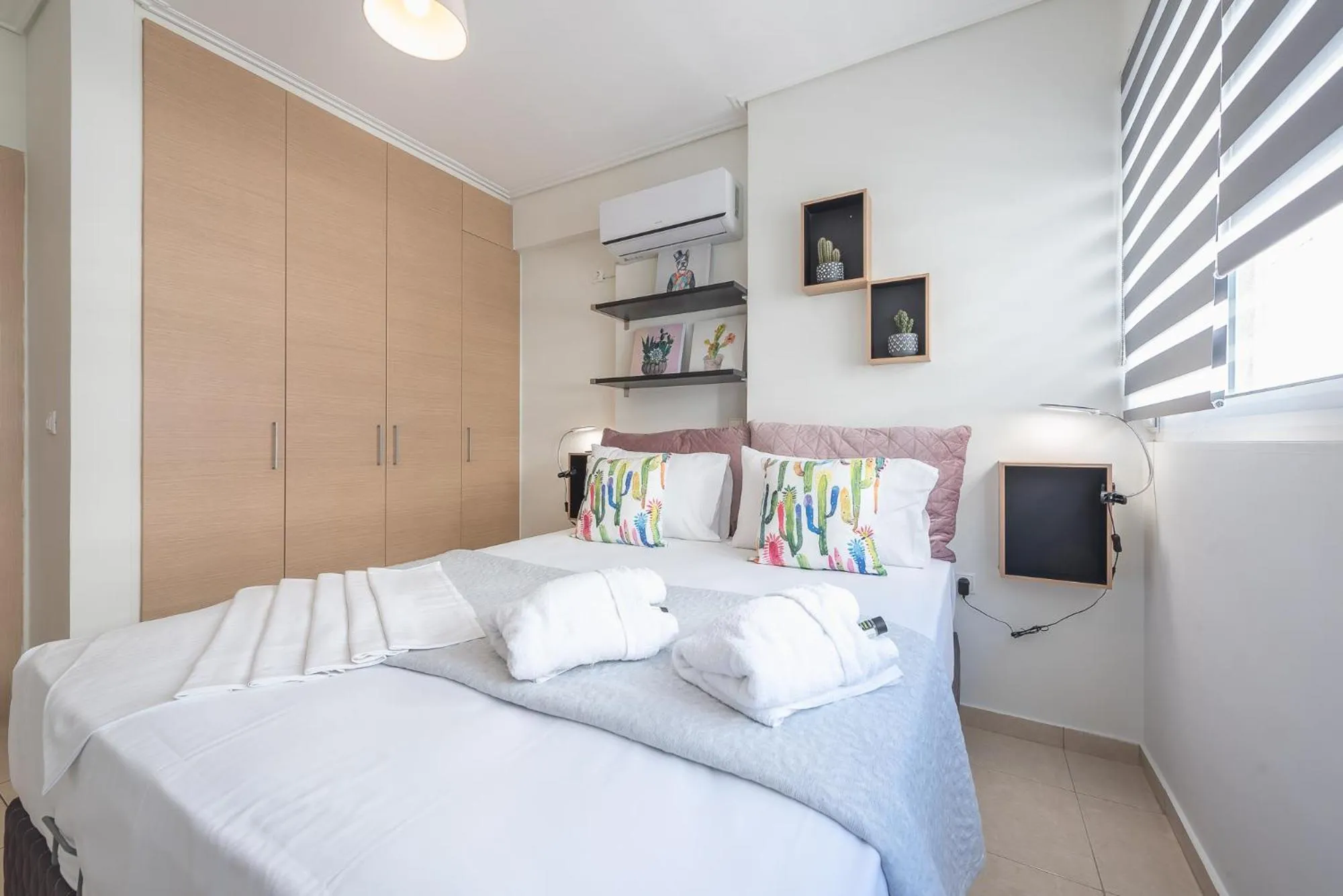 Bed in Elegant Home with Balcony by CloudKeys