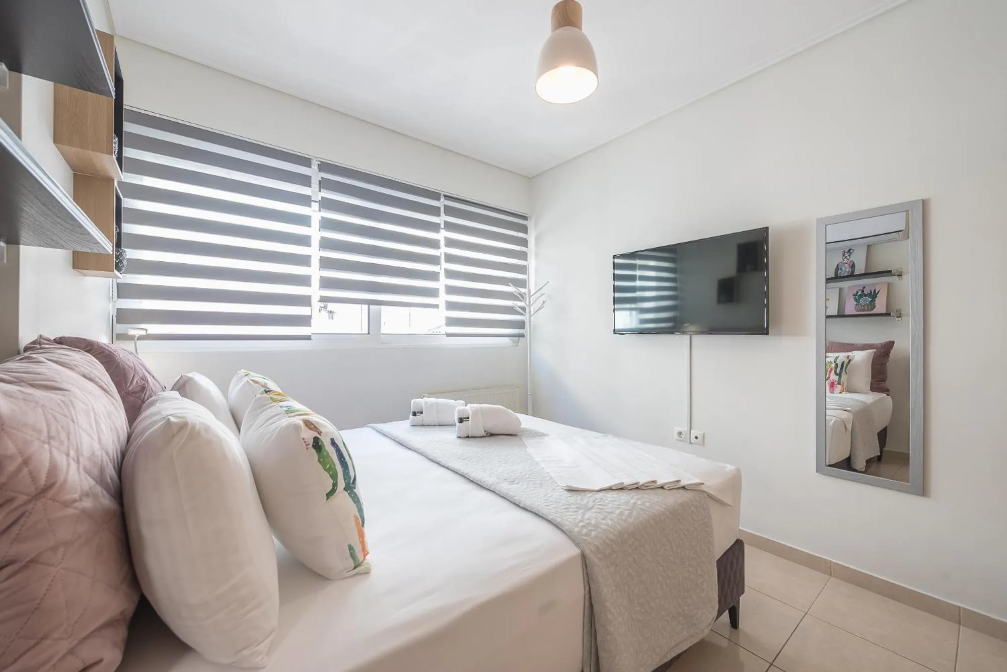 Bed in Elegant Home with Balcony by CloudKeys