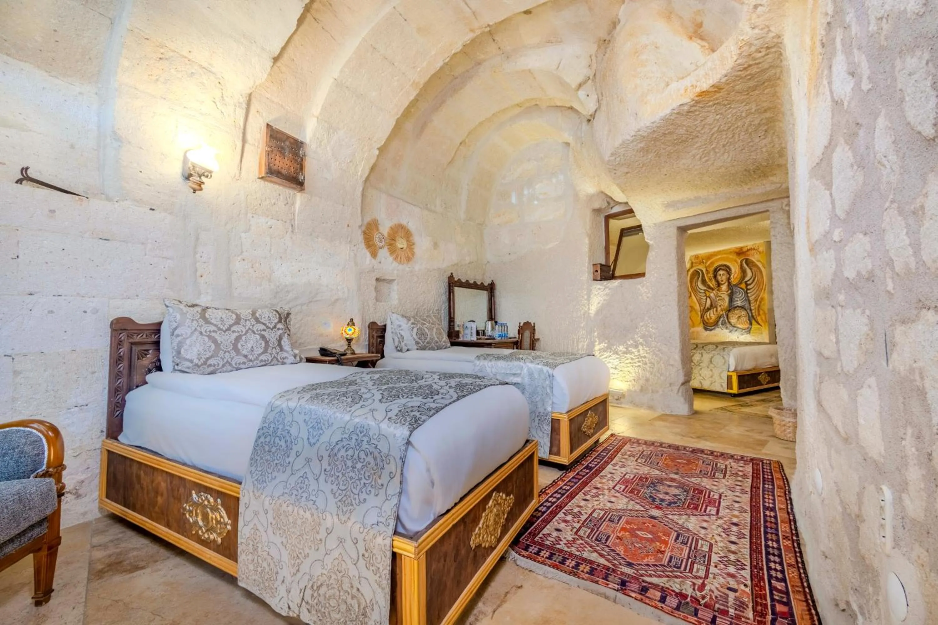 Bed in Ascension Cave Suites - Special Class