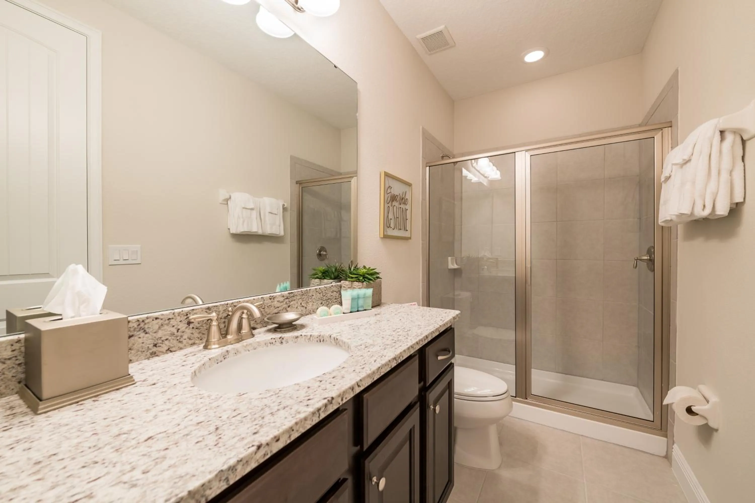 Shower in Encore Resort and Water Park at Reunion by Rentyl