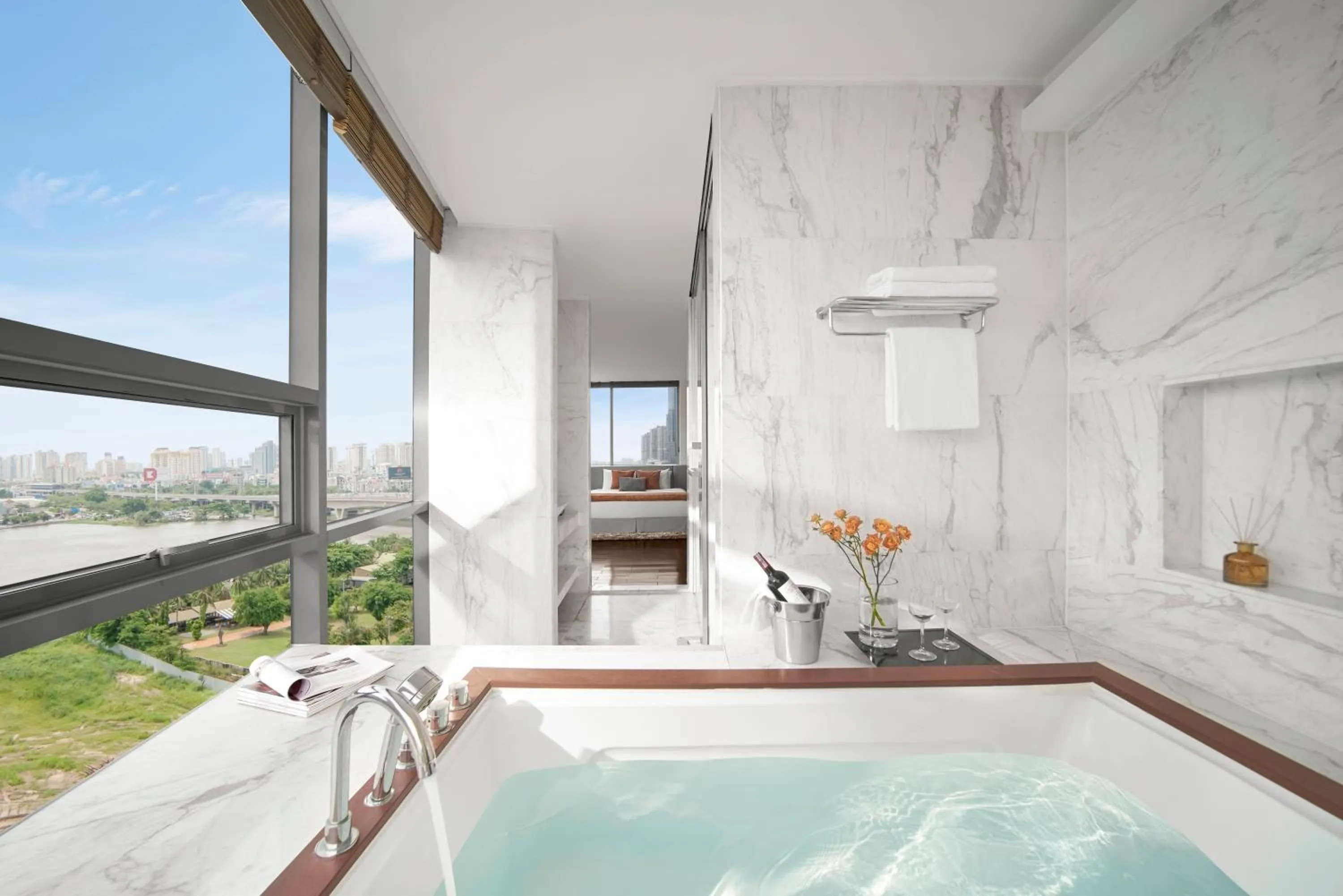 Shower in Oakwood Hotel & Apartments Saigon