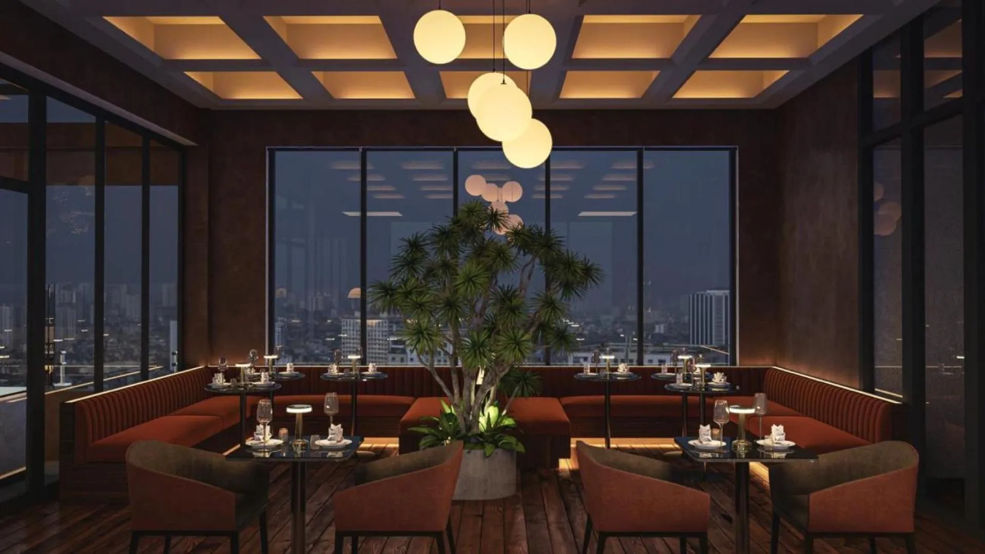 Lounge or bar in Oakwood Hotel & Apartments Saigon