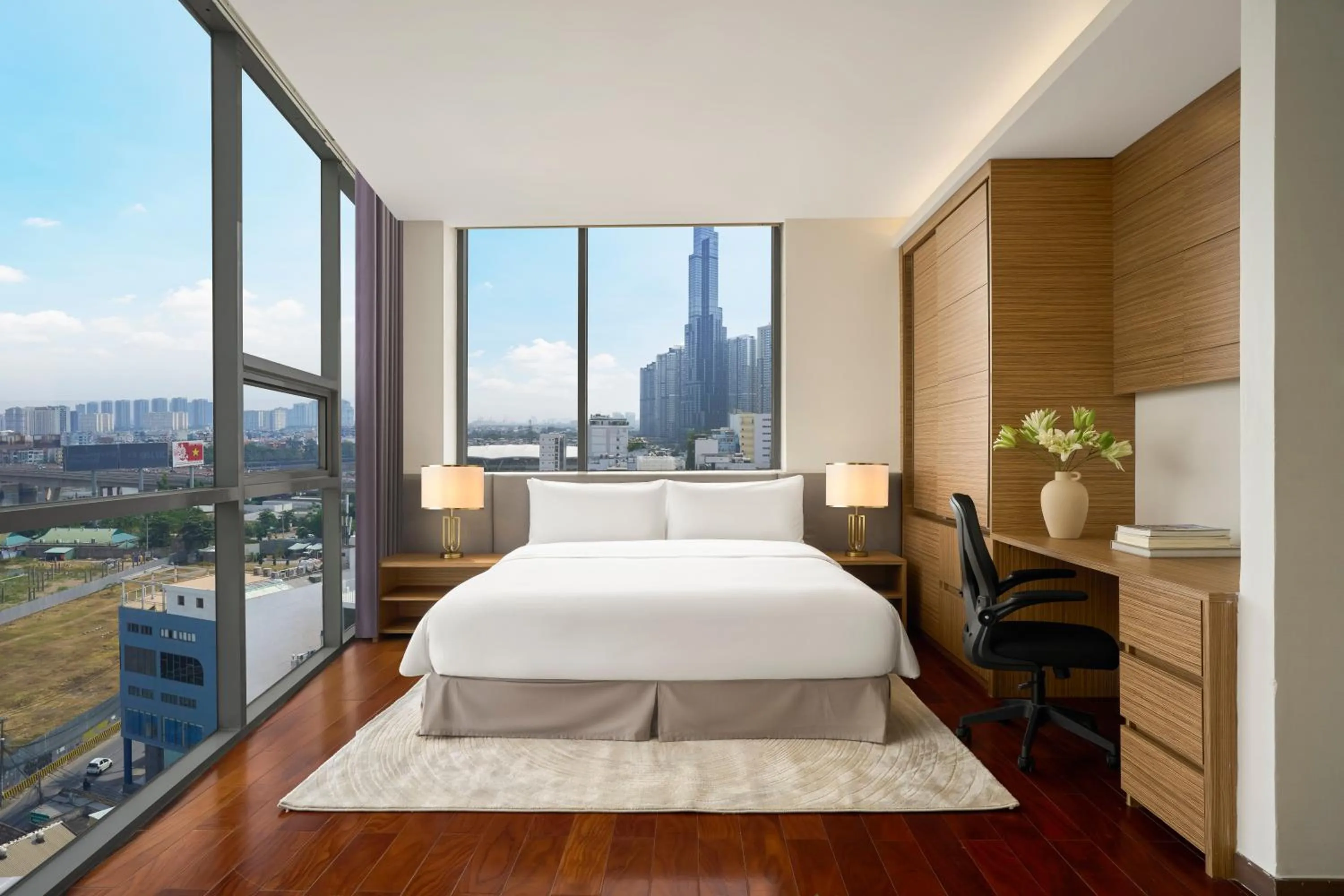 Bedroom, Bed in Oakwood Hotel & Apartments Saigon