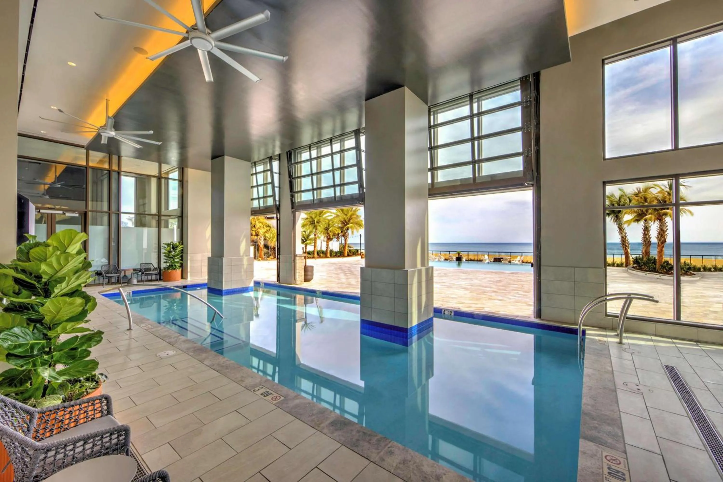 Pool view in Embassy Suites By Hilton Virginia Beach Oceanfront Resort