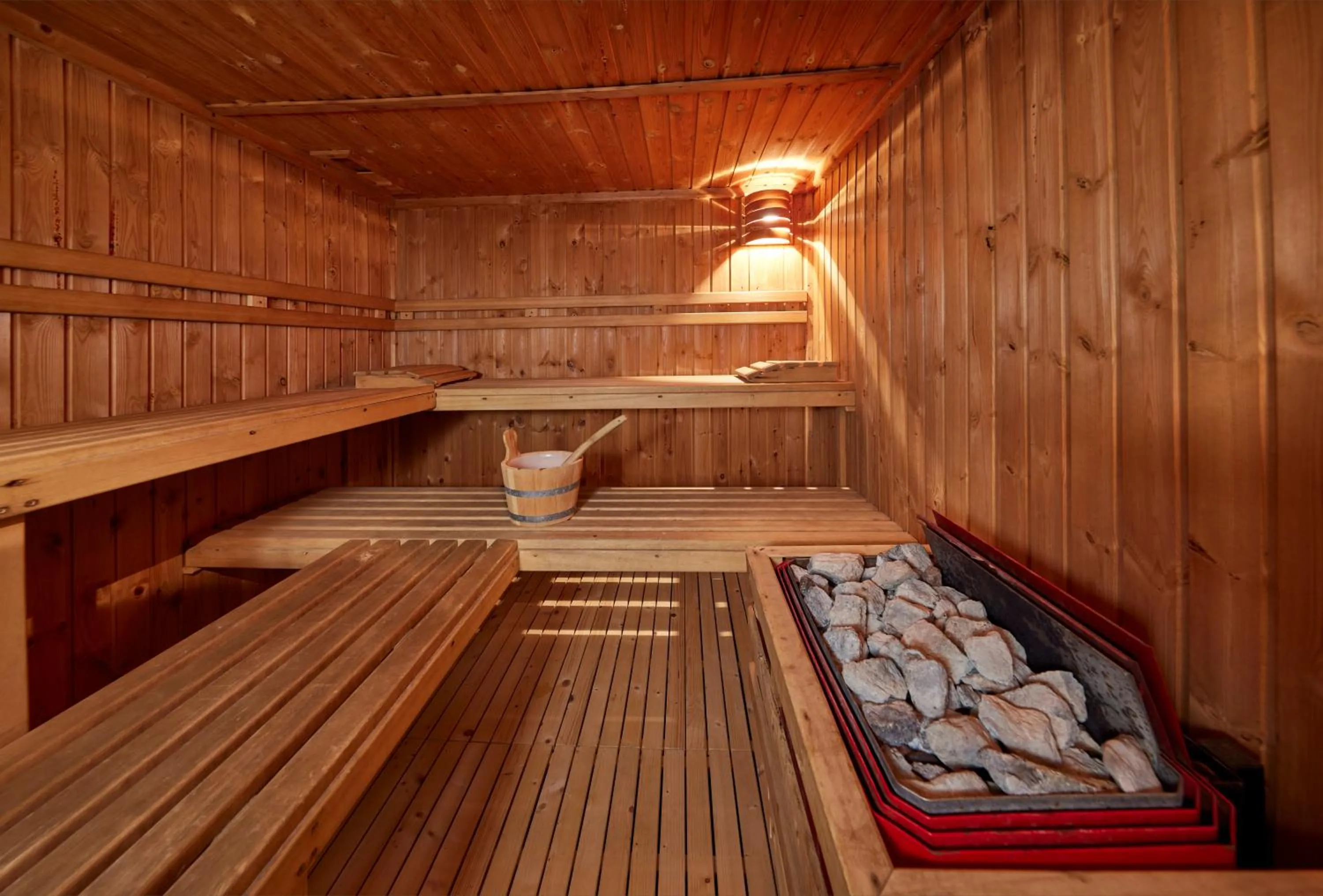 Sauna in Park Hotel I Lecci