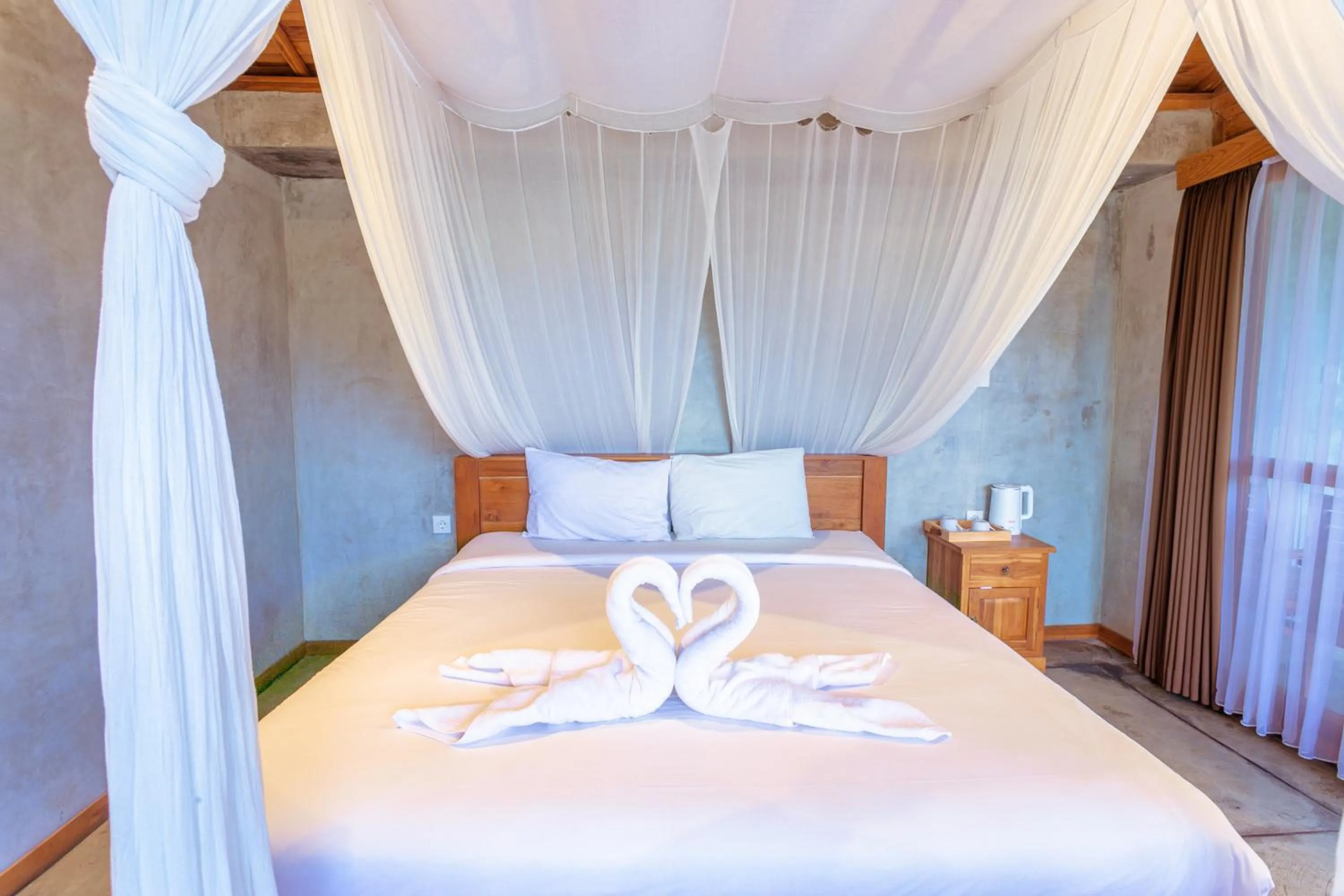 Bed in Kubu D'Carik Villa & Bungalow by ecommerceloka