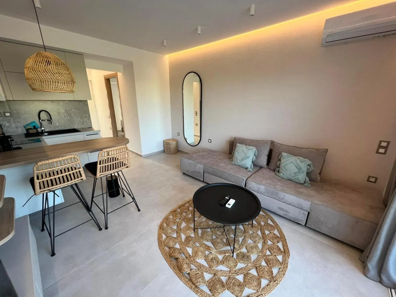 Living room in Aelia Apartments