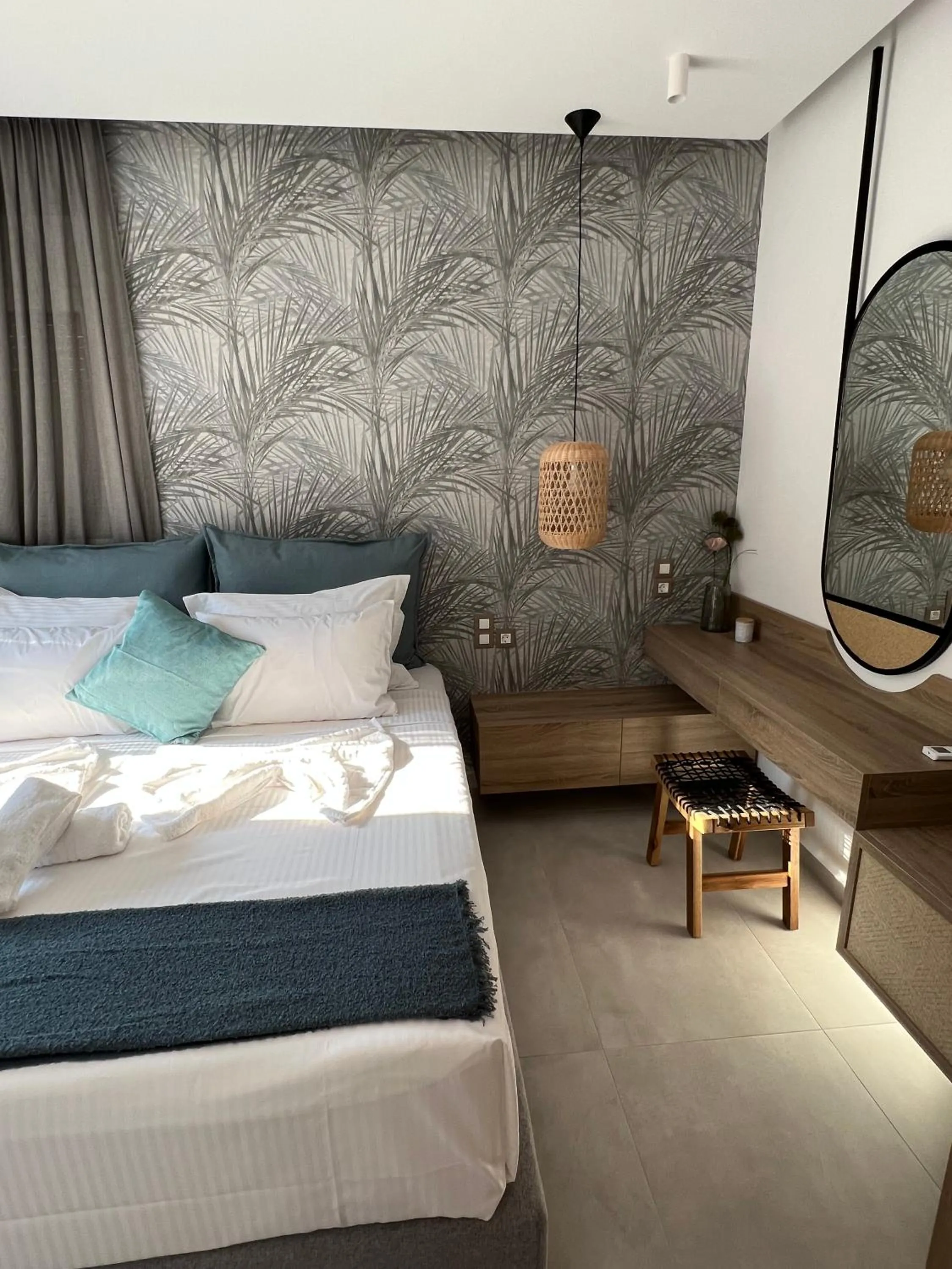 Bed in Aelia Apartments