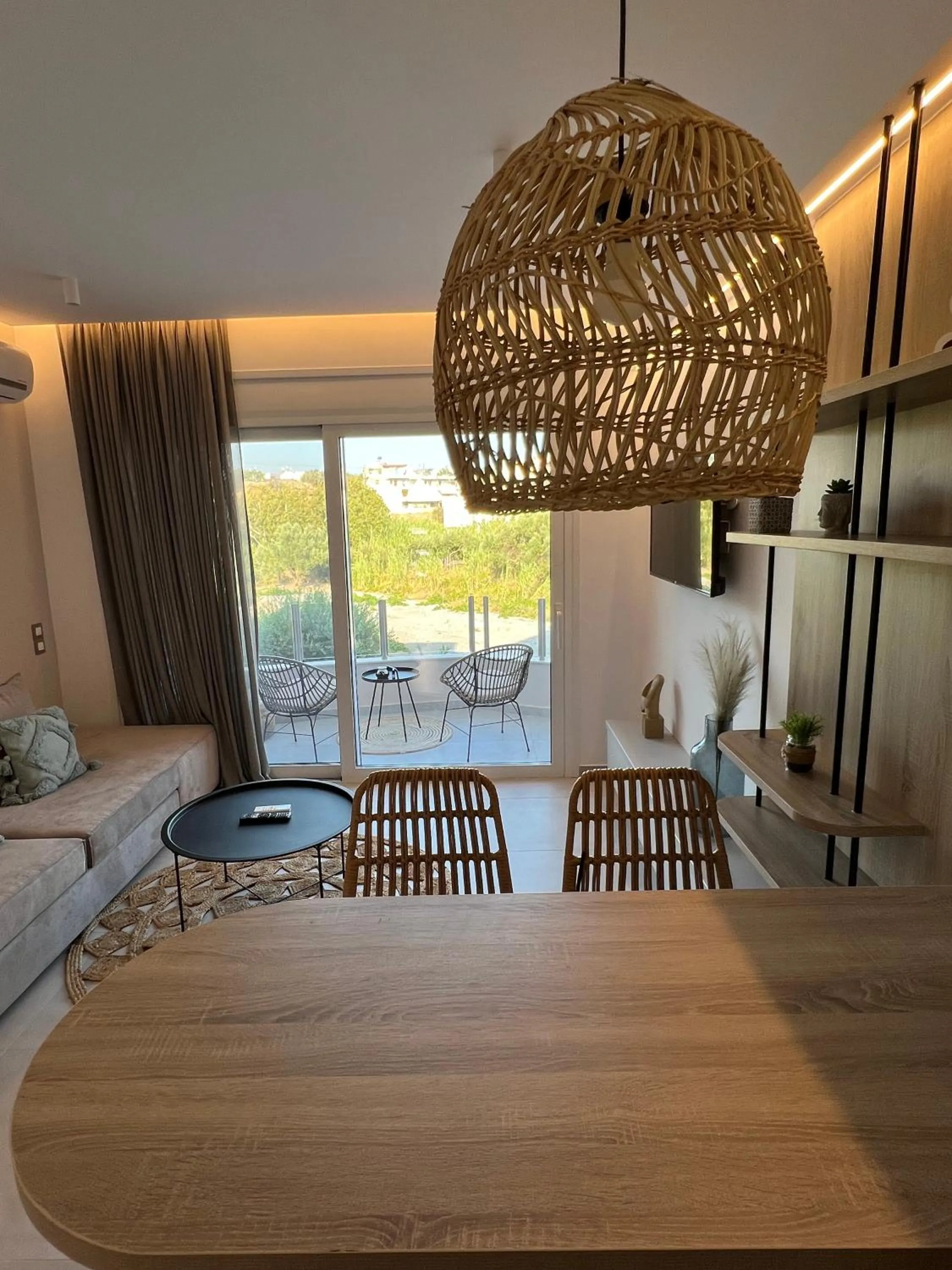 Dining area in Aelia Apartments