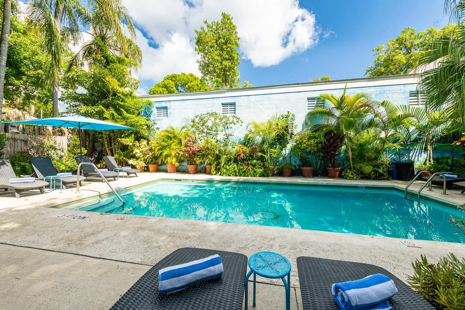 Pool view in Rose Lane Villas