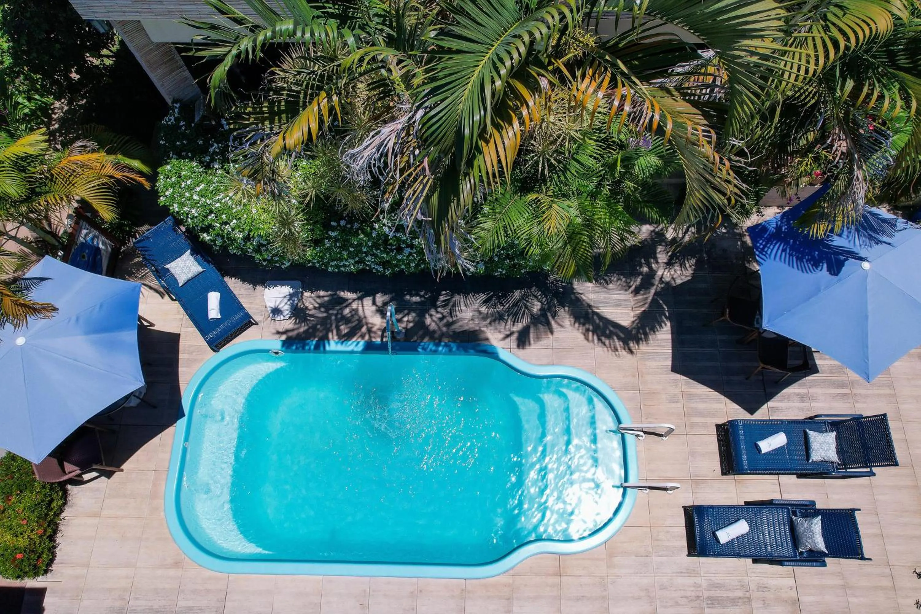 Pool view in Pousada Som dos Pássaros