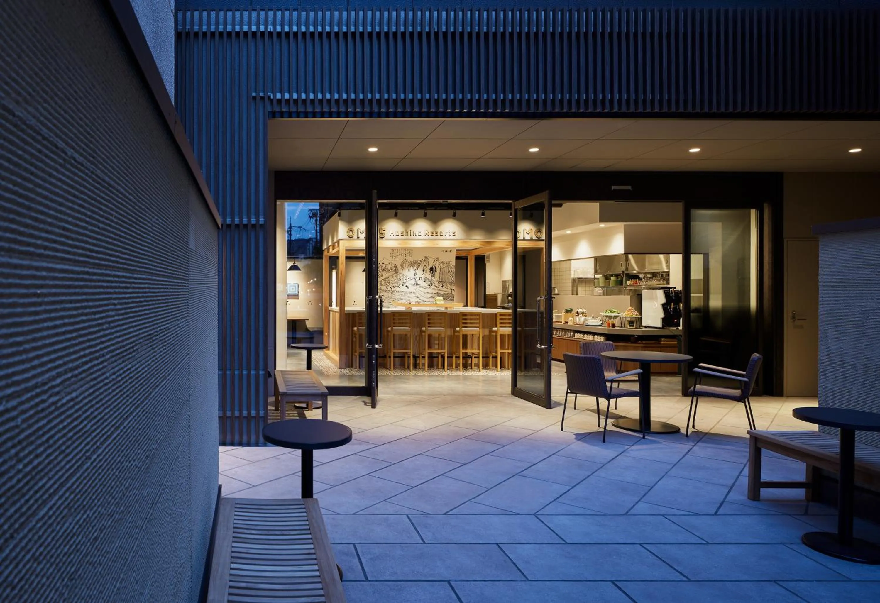 Property building in OMO5 Kyoto Sanjo by Hoshino Resorts