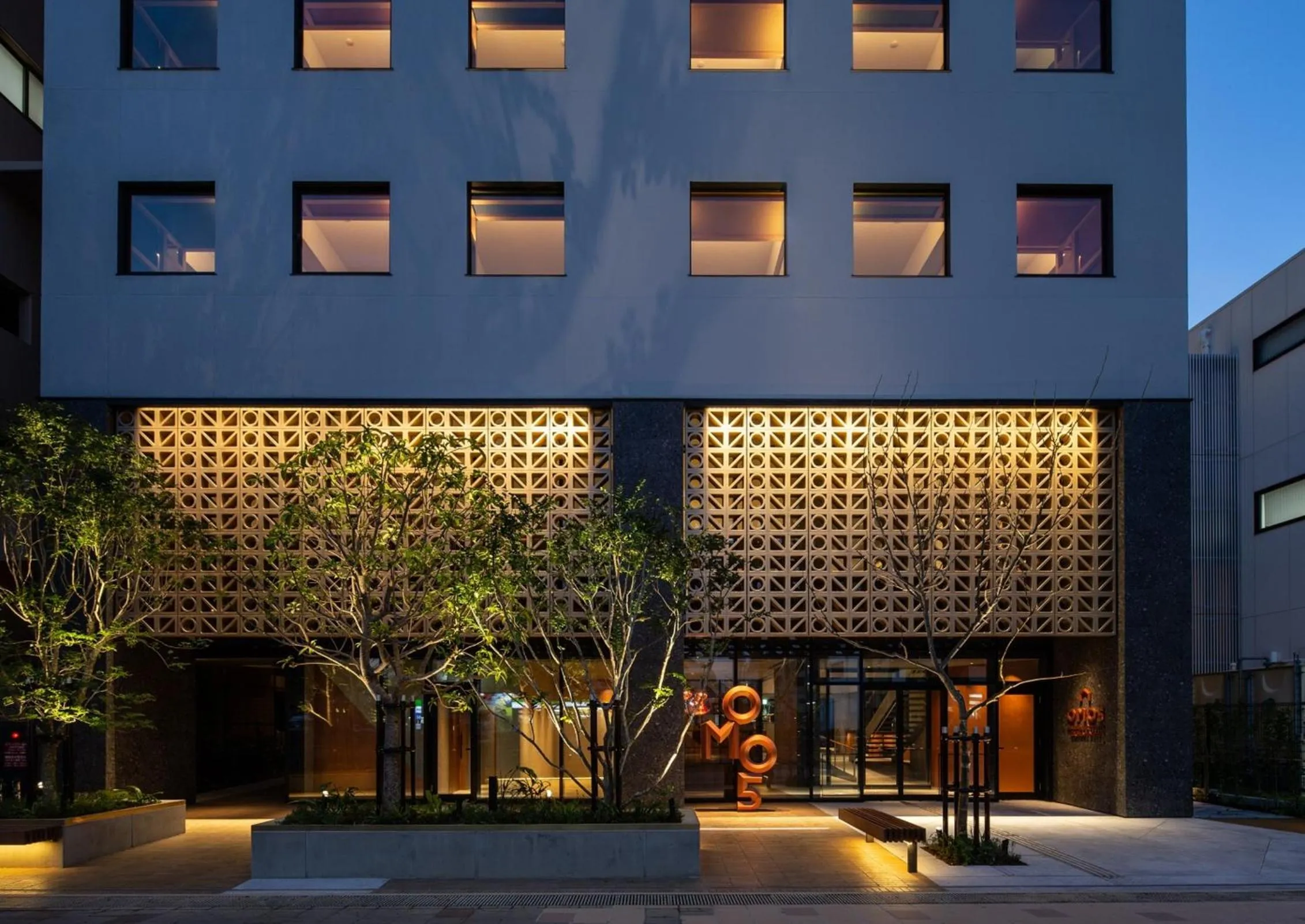 Facade/entrance in OMO5 Okinawa Naha by Hoshino Resorts