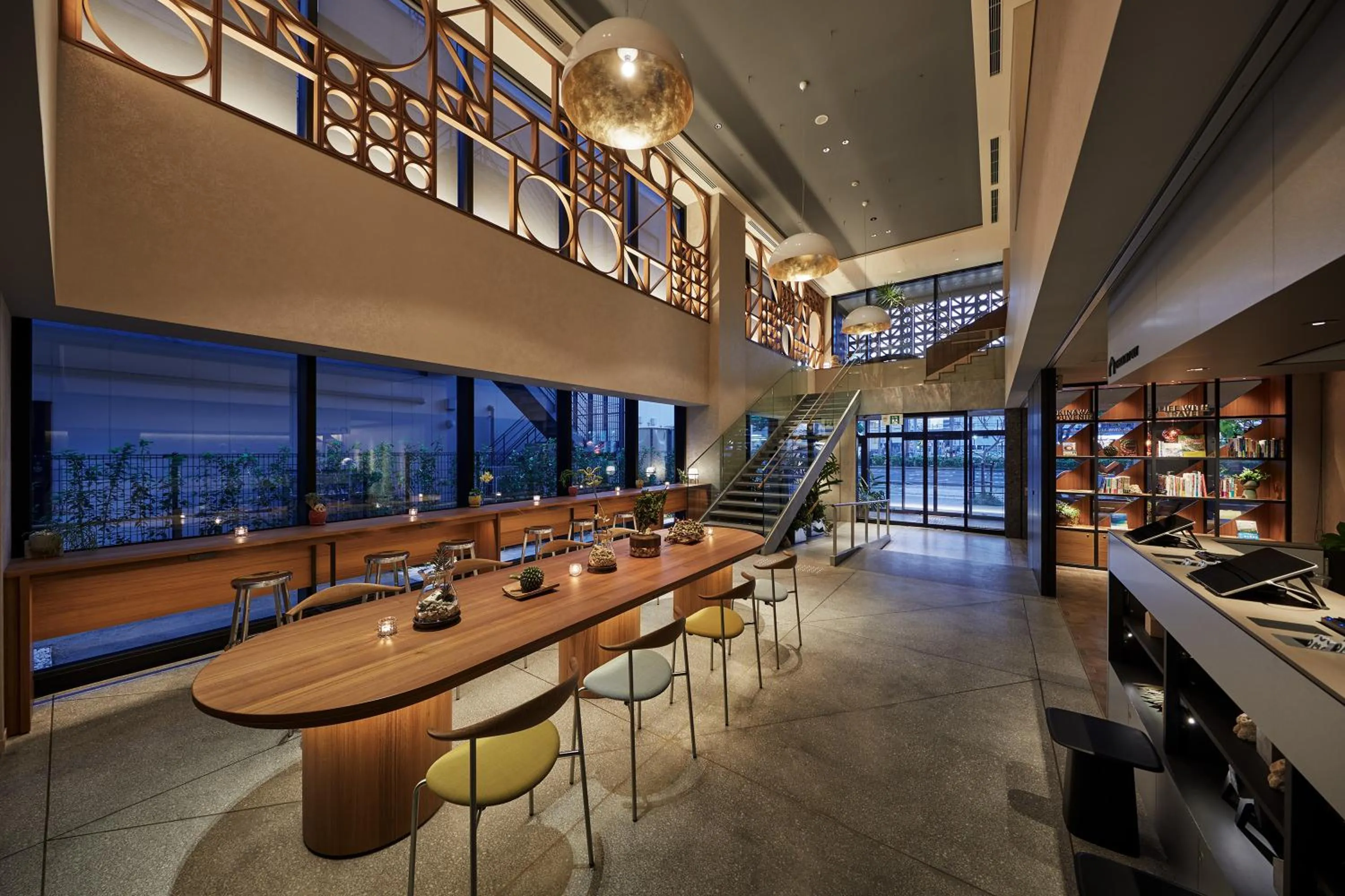 Communal lounge/ TV room in OMO5 Okinawa Naha by Hoshino Resorts