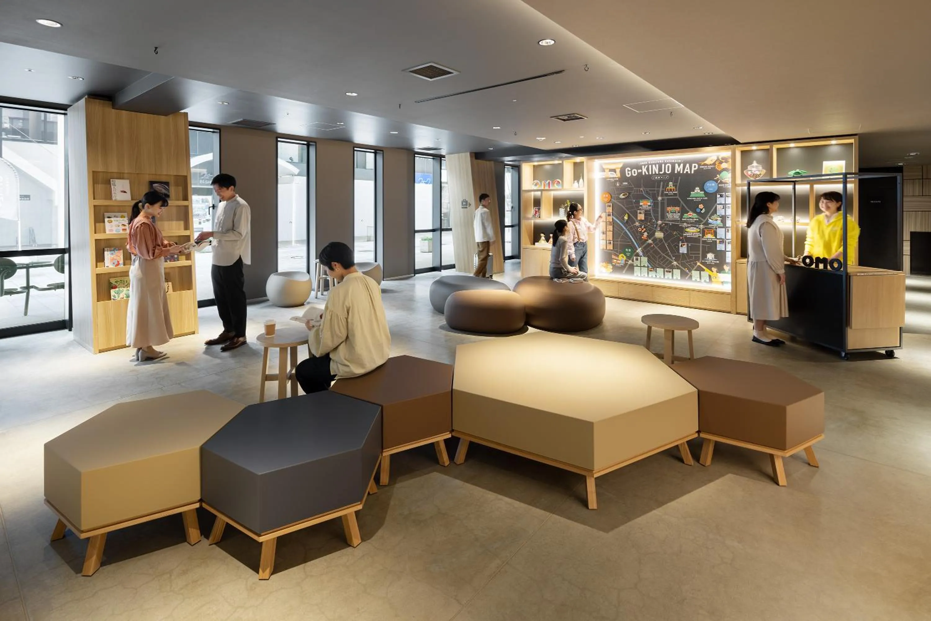 Lobby or reception in OMO5 Kanazawa Katamachi by Hoshino Resorts