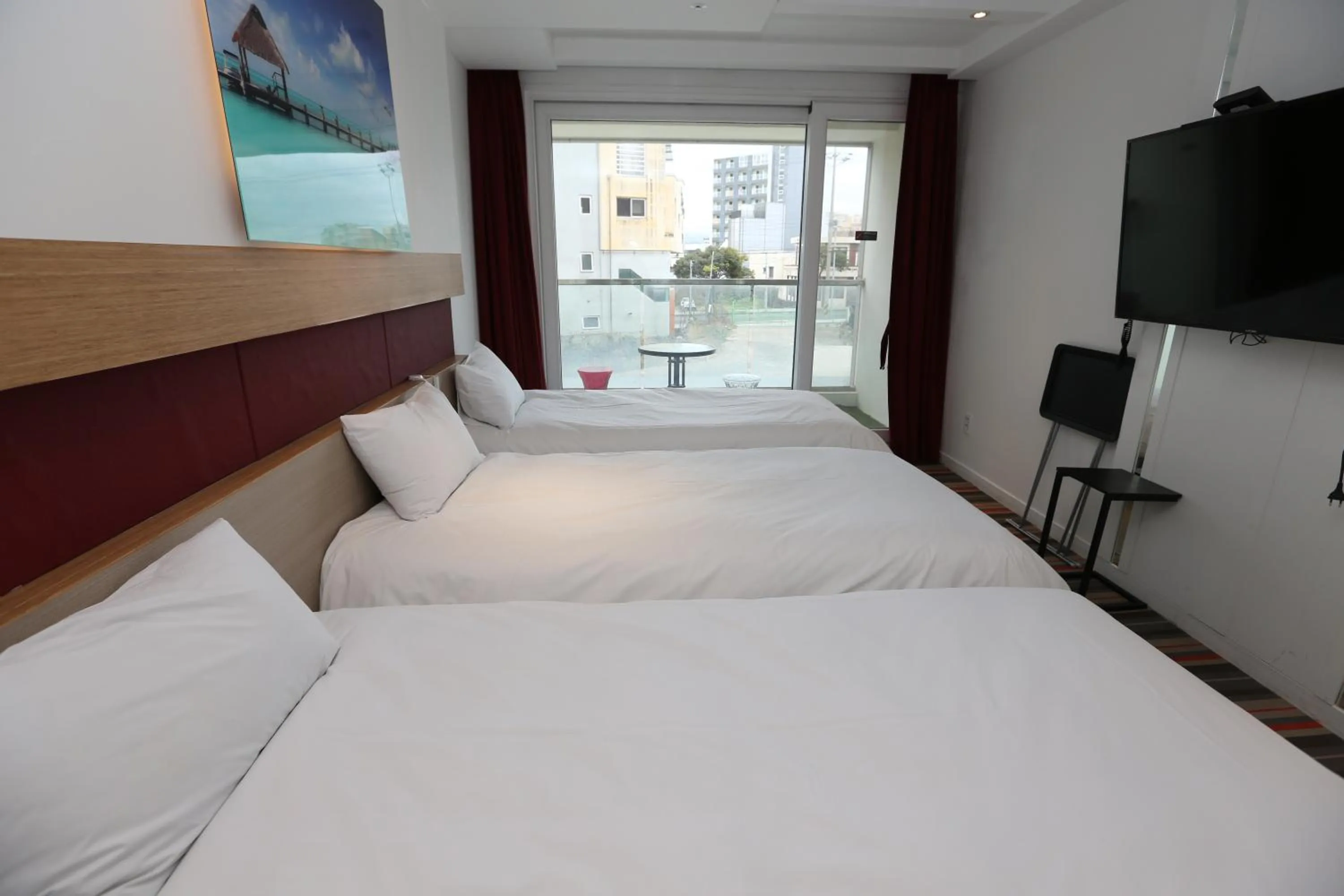 Bed in Hamdeok Beach Stay Jeju