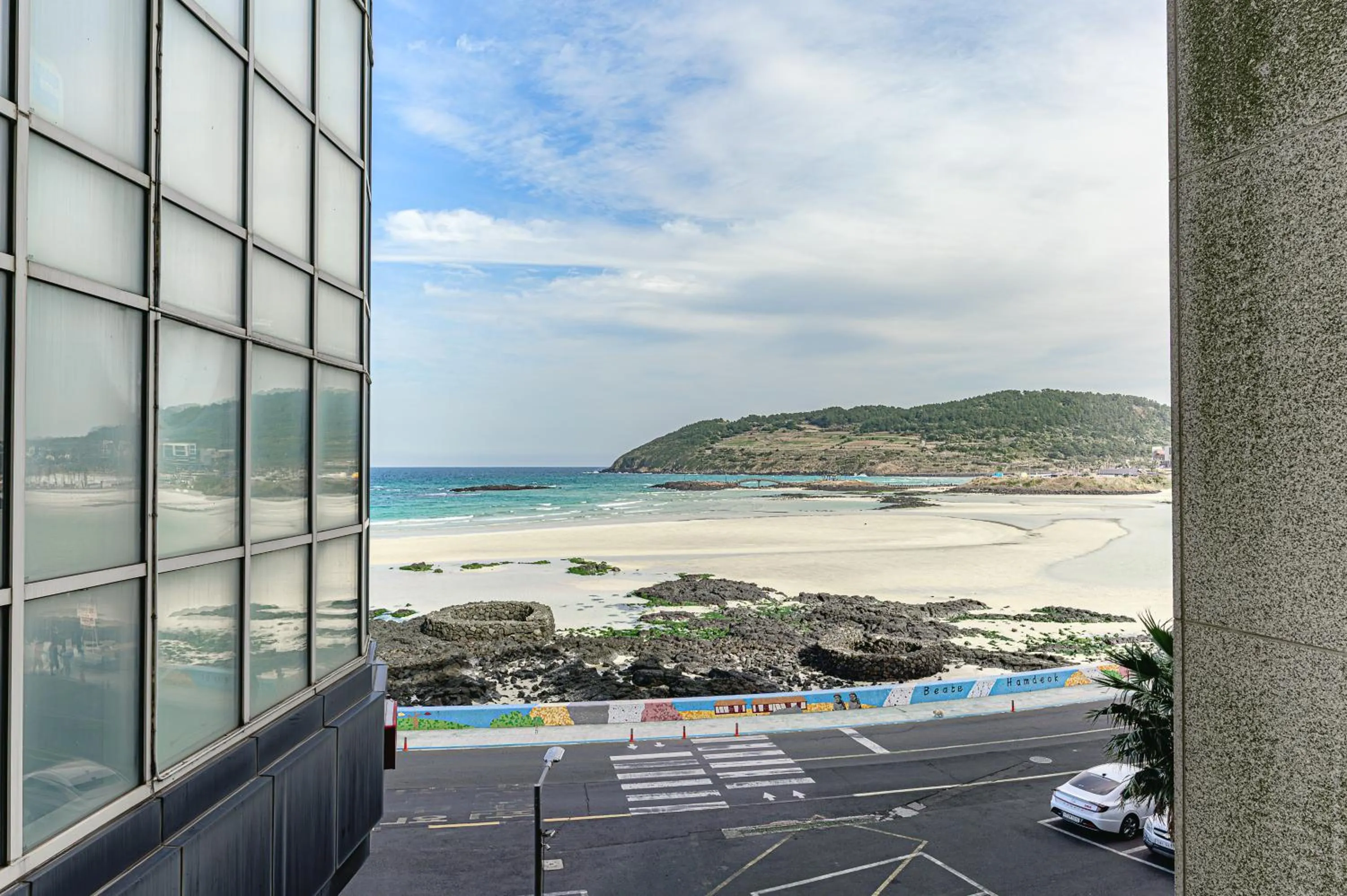 Balcony/Terrace in Hamdeok Beach Stay Jeju