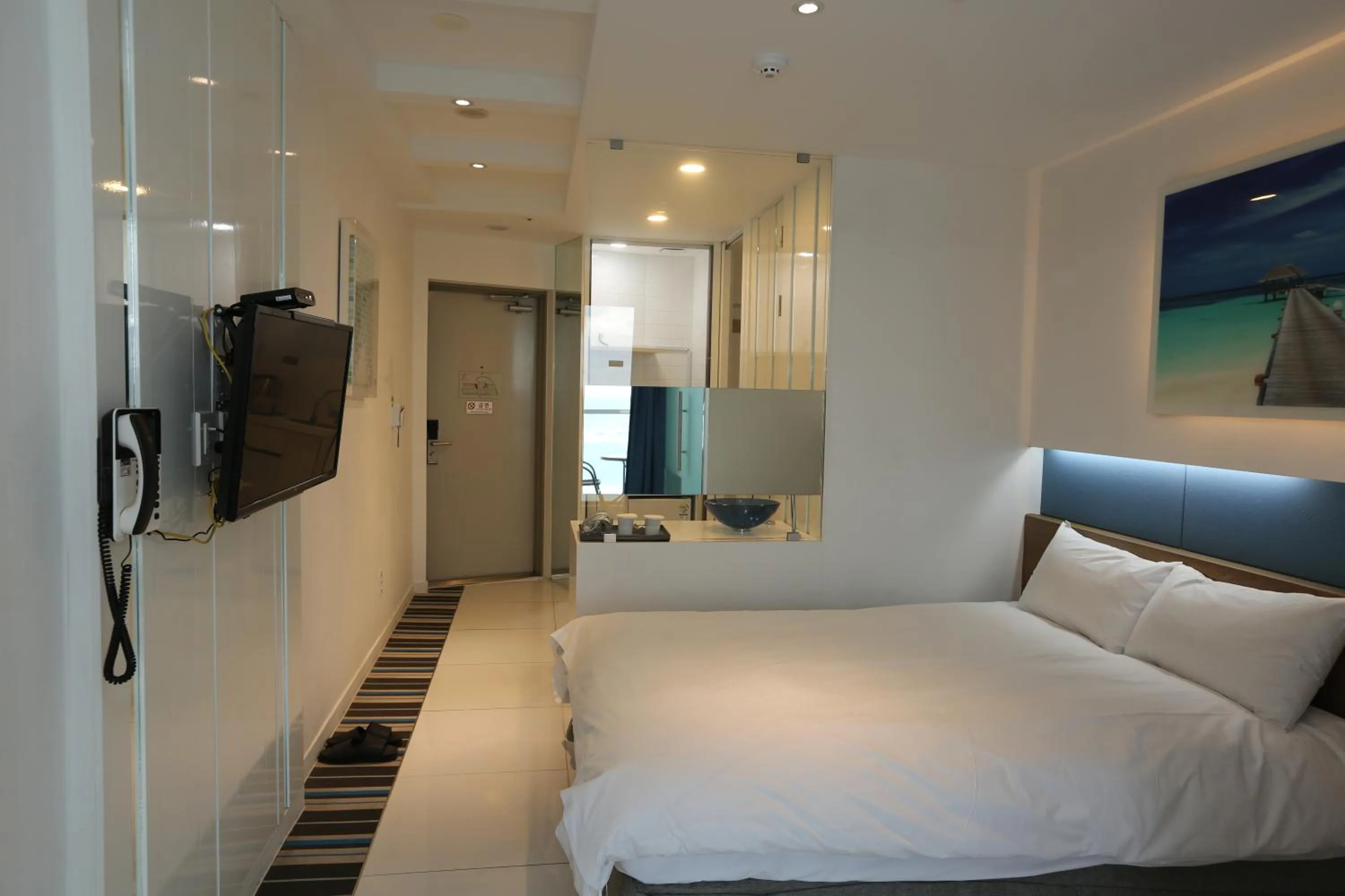 Bed in Hamdeok Beach Stay Jeju