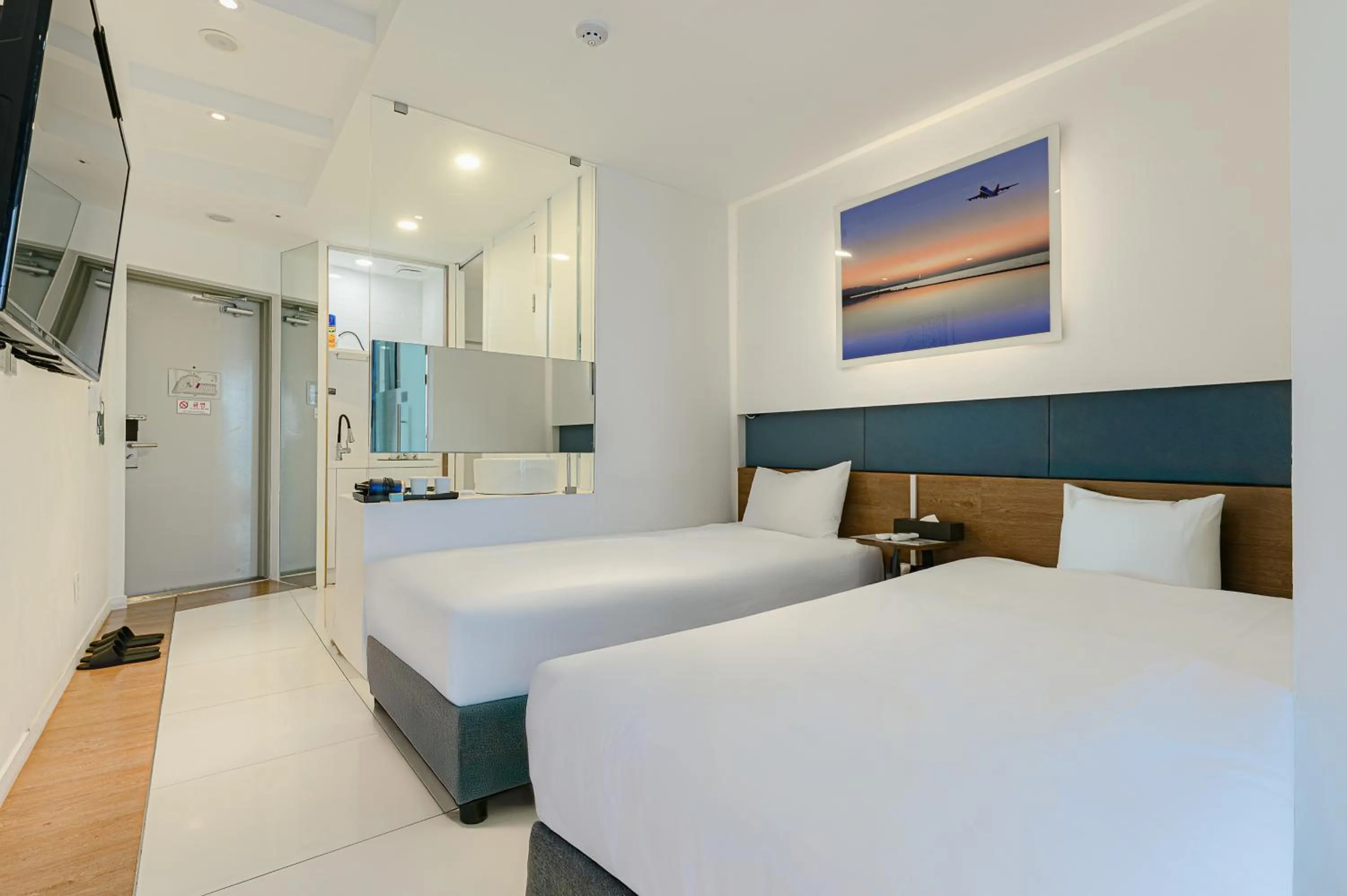 Bed in Hamdeok Beach Stay Jeju