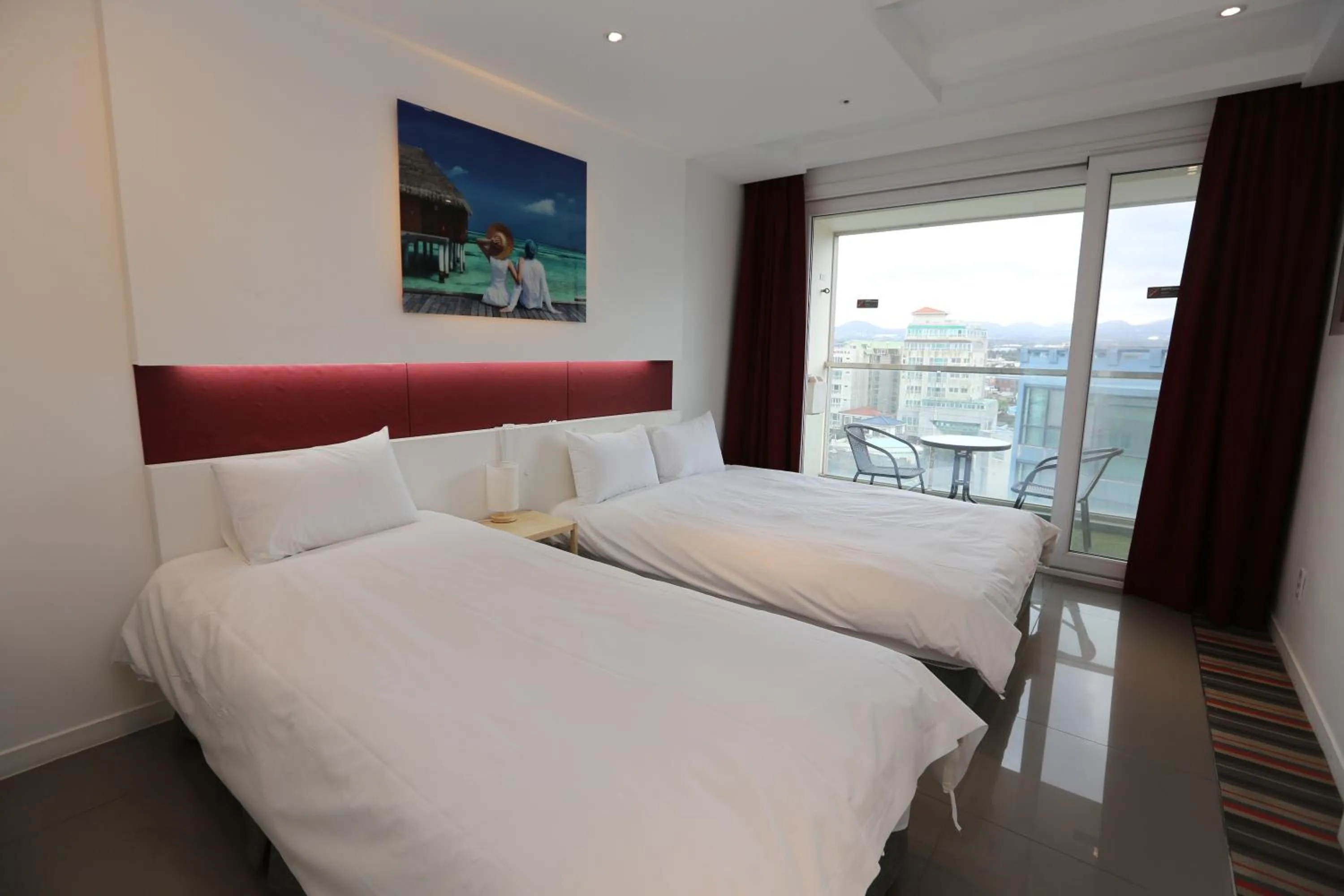 Bed in Hamdeok Beach Stay Jeju