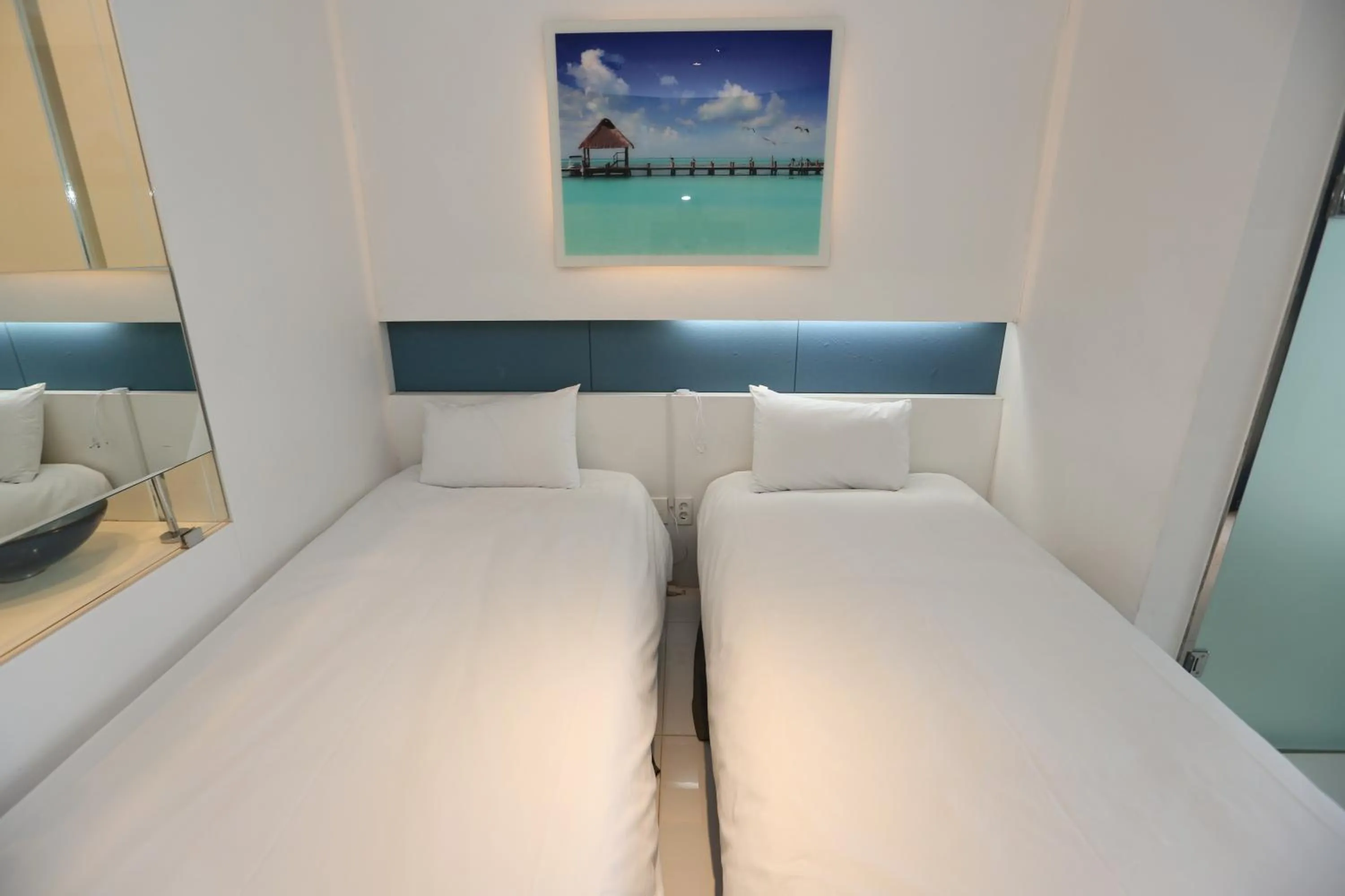 Bed in Hamdeok Beach Stay Jeju