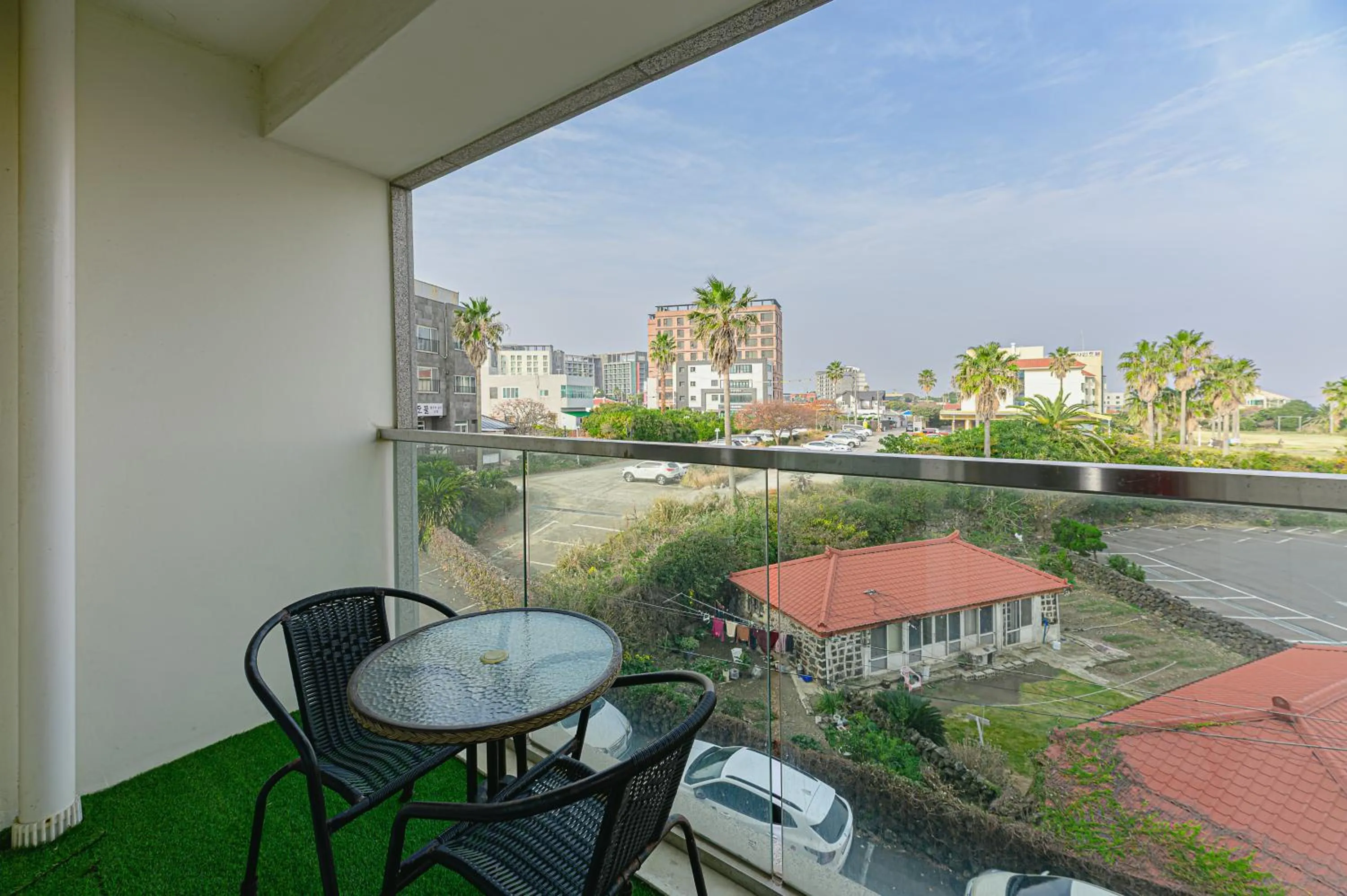 Balcony/Terrace in Hamdeok Beach Stay Jeju