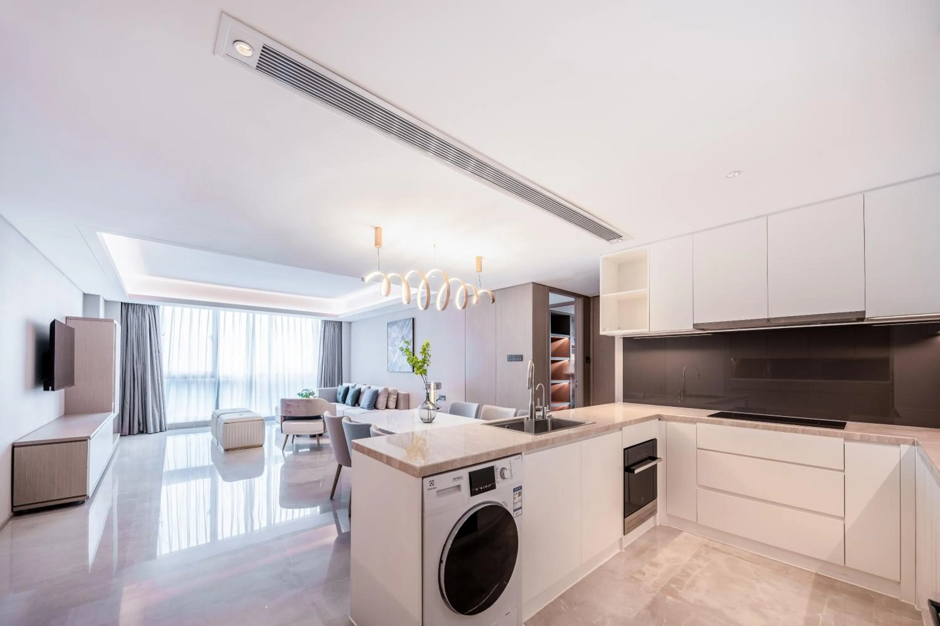 Living room in Oaks Chengdu at Cultural Heritage Park